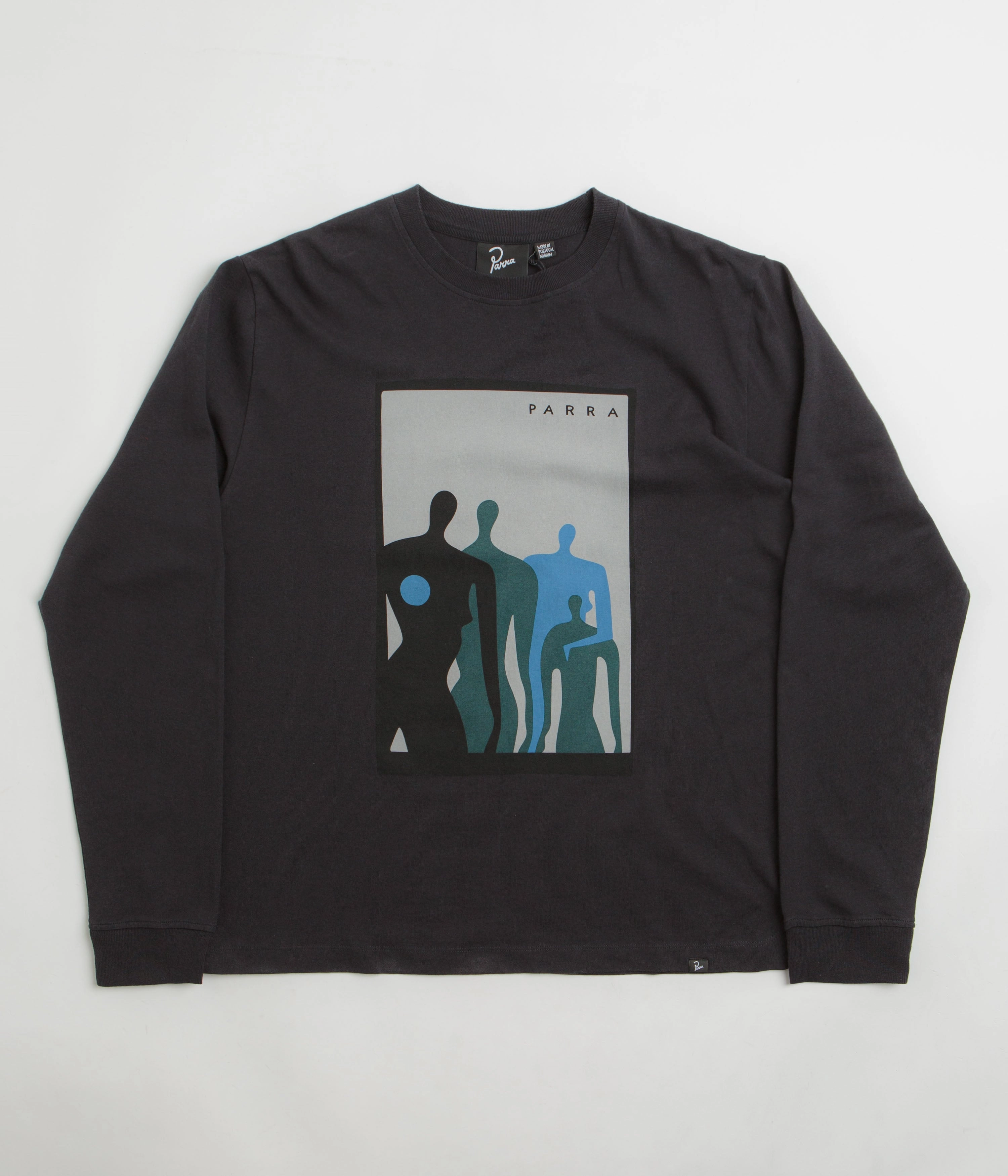 Stylish and Cozy MoistureWicking by Parra The Visitors Long Sleeve T-Shirt - Black