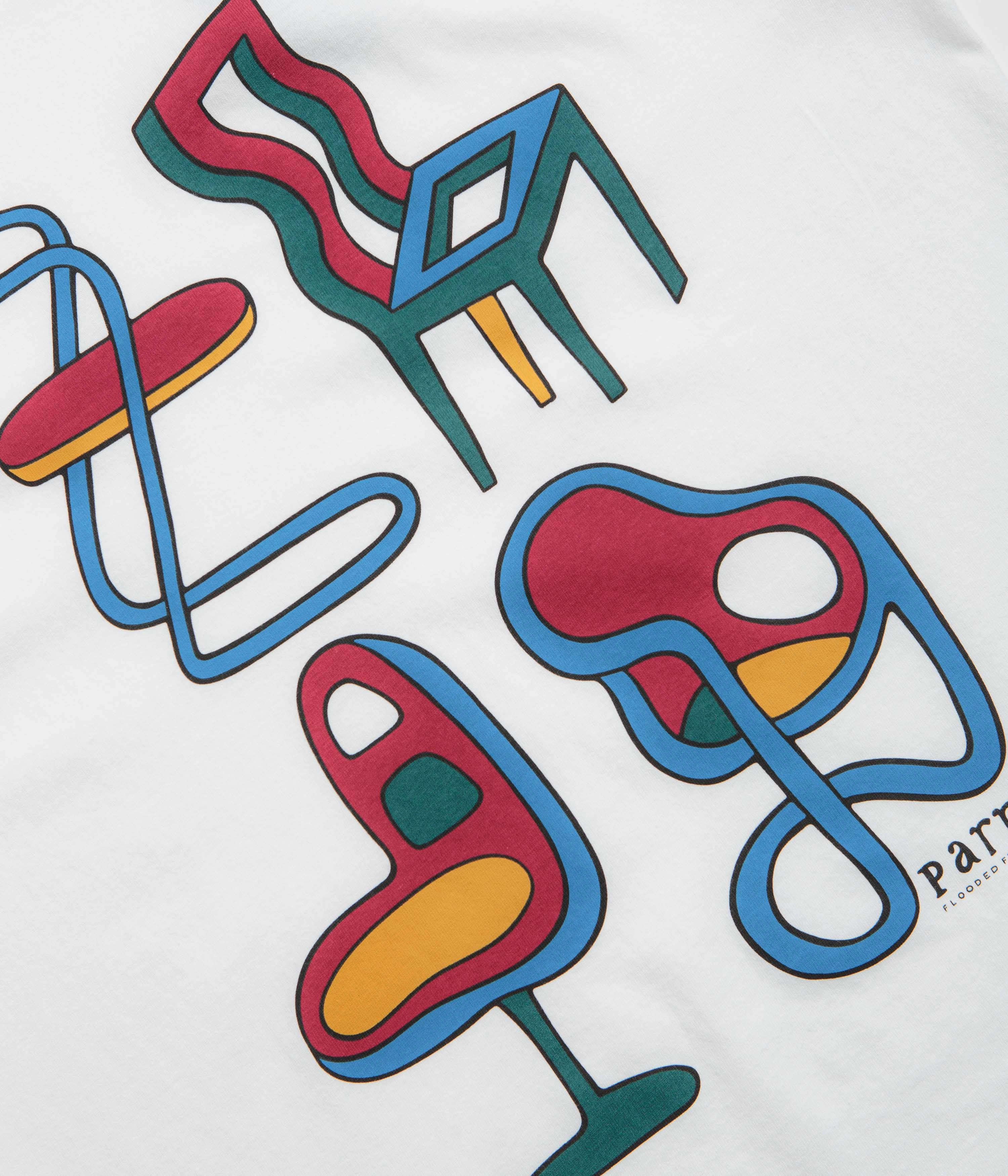 by Parra Unreasonable Chairs T-Shirt - White Reinforced Shoulder