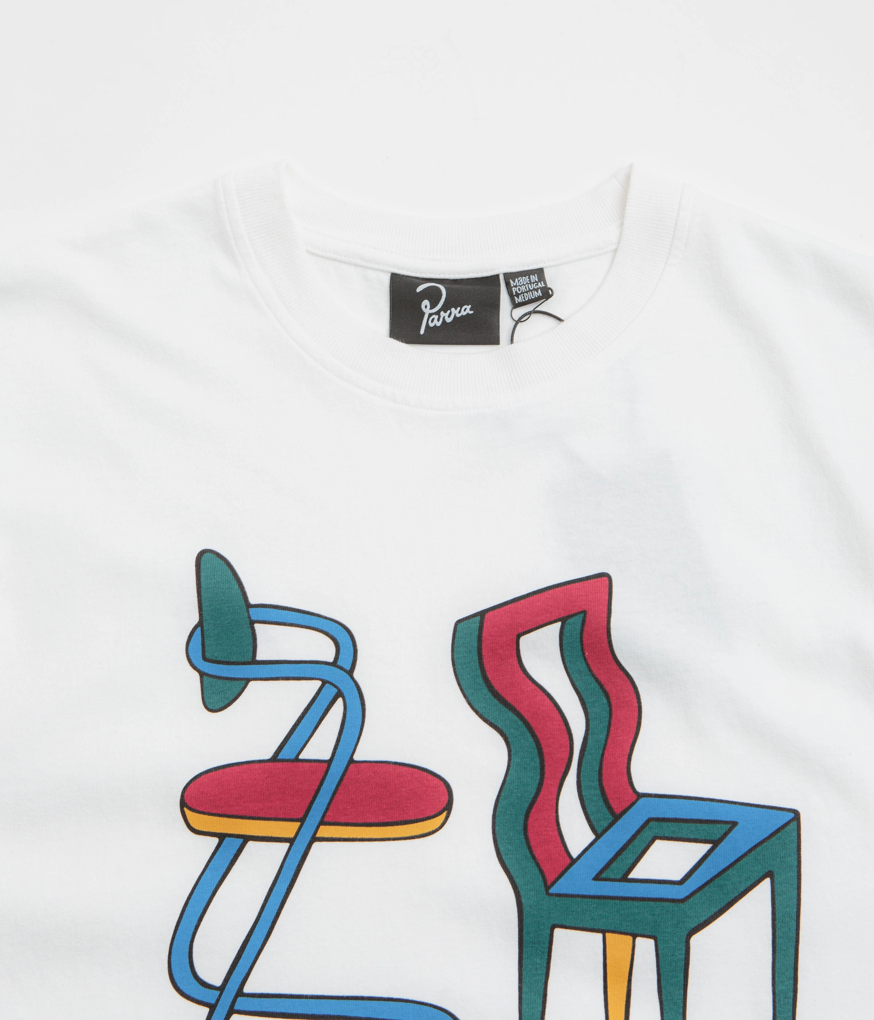 Outdoor Fashion Seasonal Casual by Parra Unreasonable Chairs T-Shirt - White