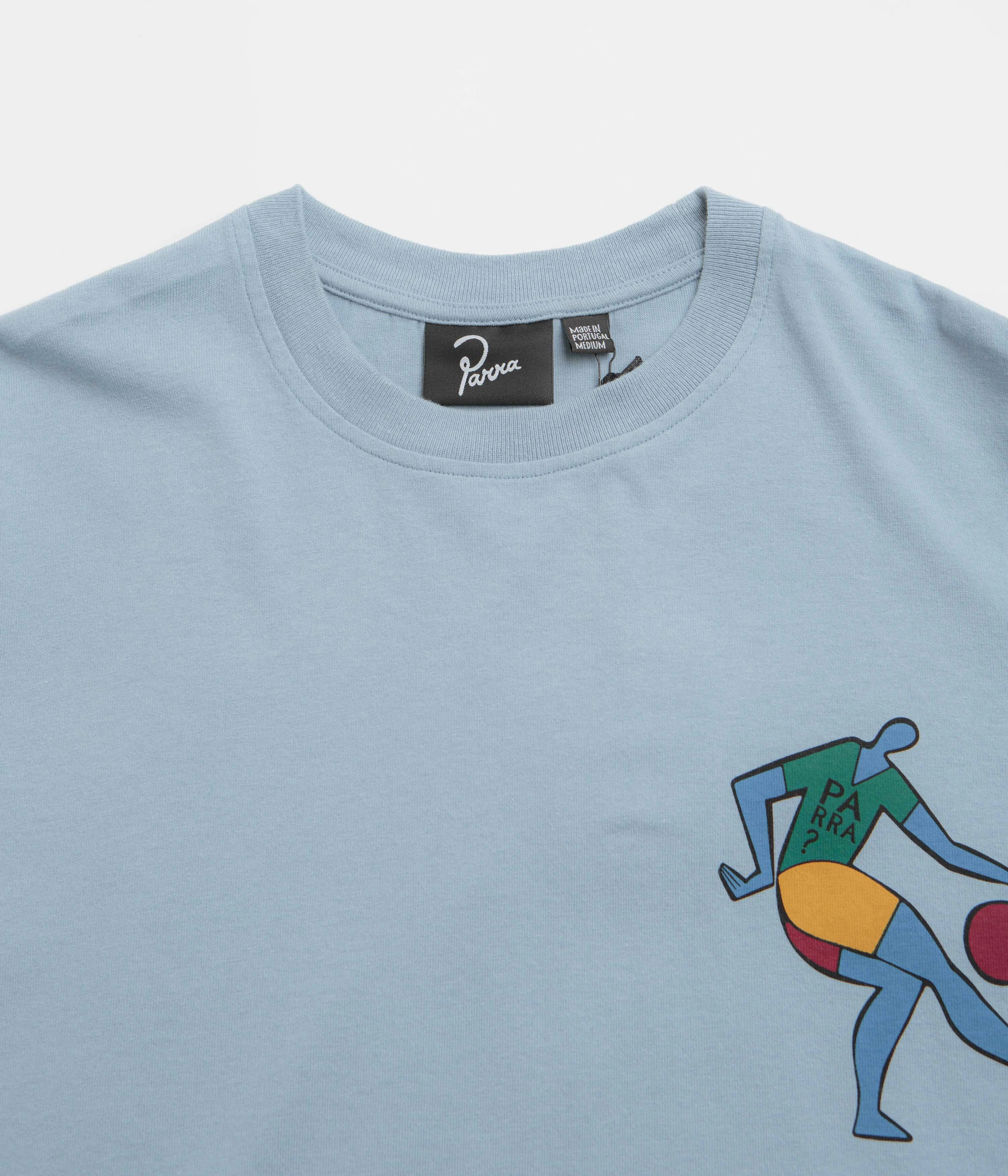 Odor-resistant Chic Comfort by Parra Vase Delivery T-Shirt - Light Blue