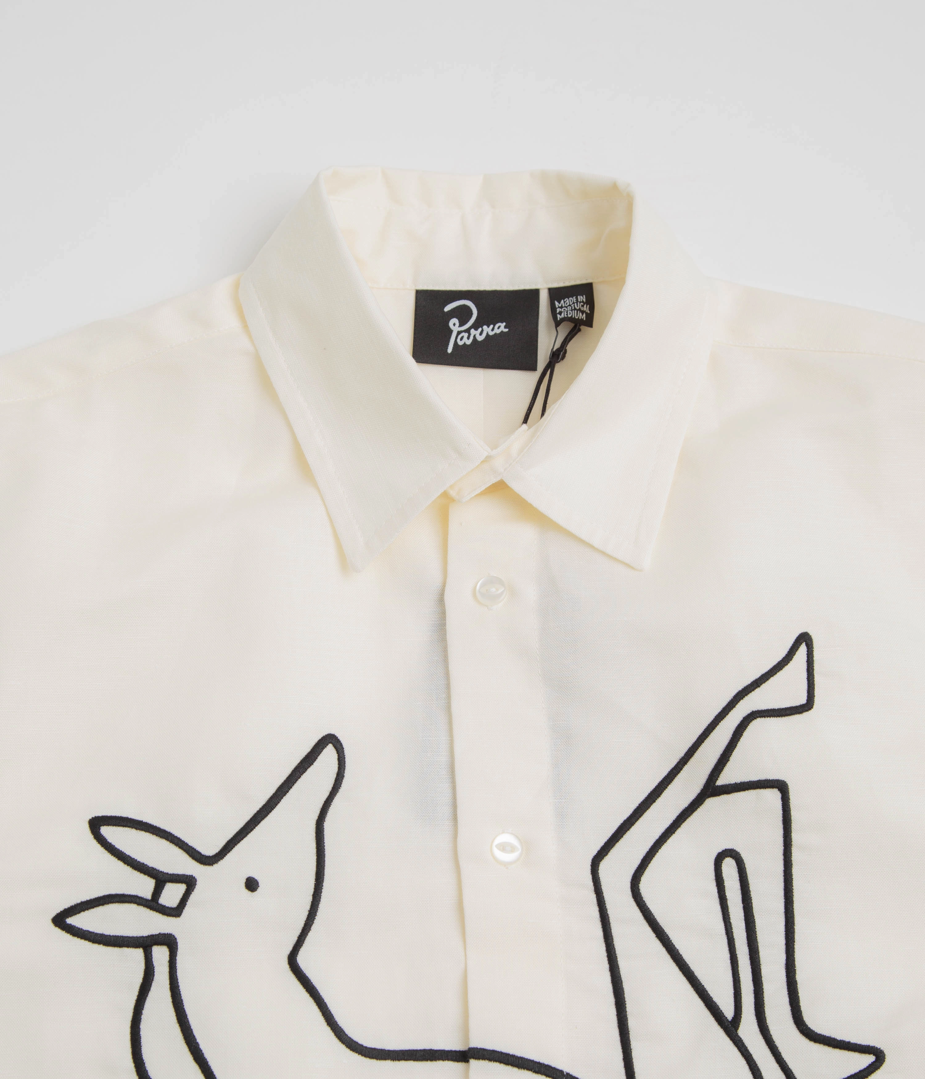 by Parra Vertical Horse Short Sleeve Shirt - Off White Smart Look