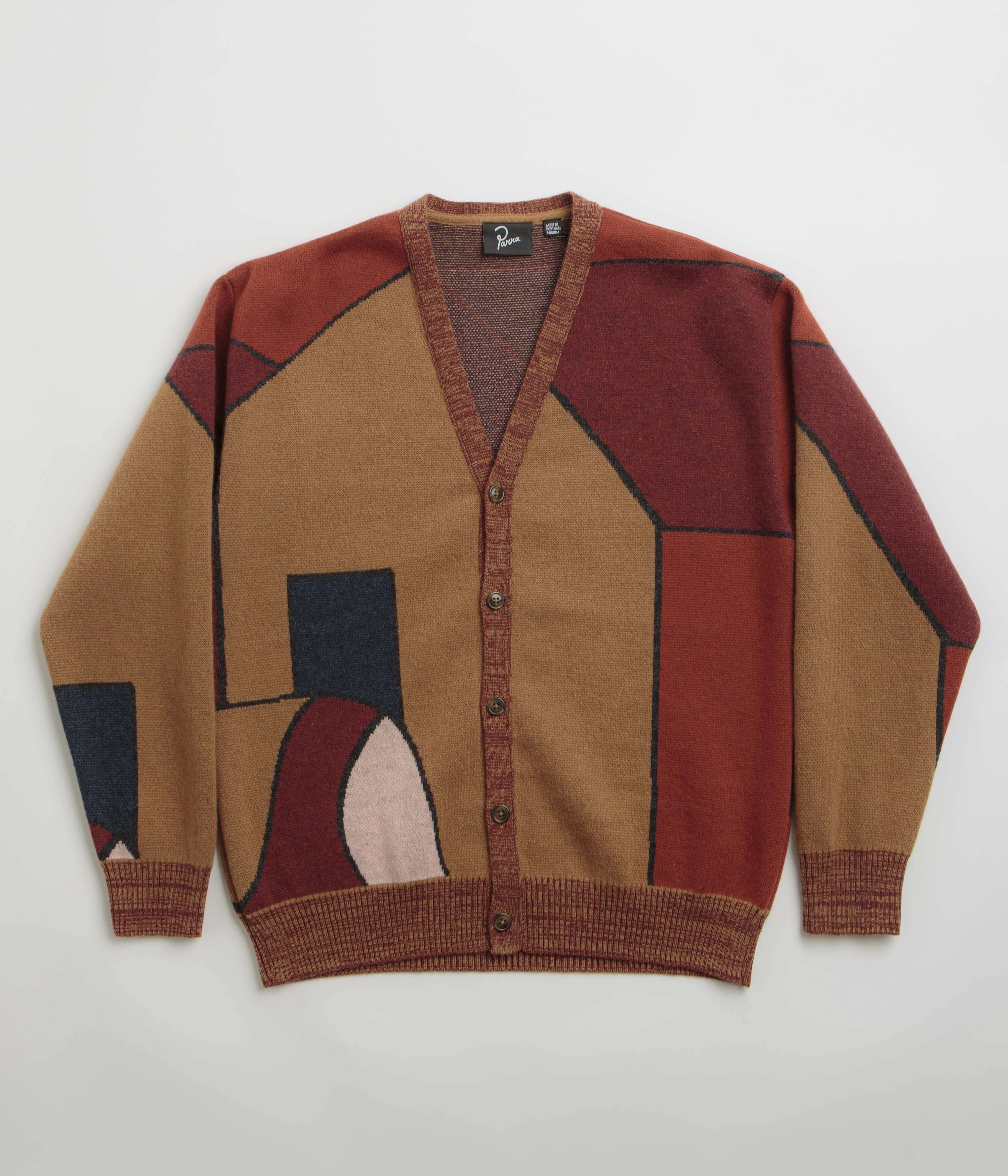 Inner Layer by Parra Your Stupid Shed Knitted Cardigan - Brown