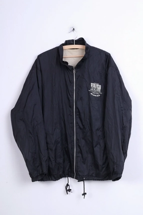 C&A Work Wear Mens L Jacket Black Nylon Waterproof Sport Cool Climate