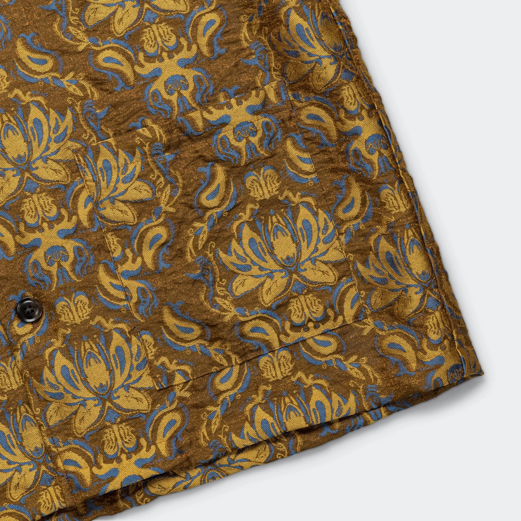 Cabana Shirt x Kae Tanaka - Brown KT Jacquard high-low hem Thermal Regulation Fabric