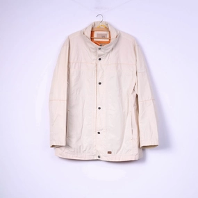 Spark Class Camel Active Men 54 L Jacket Cream Lightweight Cotton Full Zipper Technical Top
