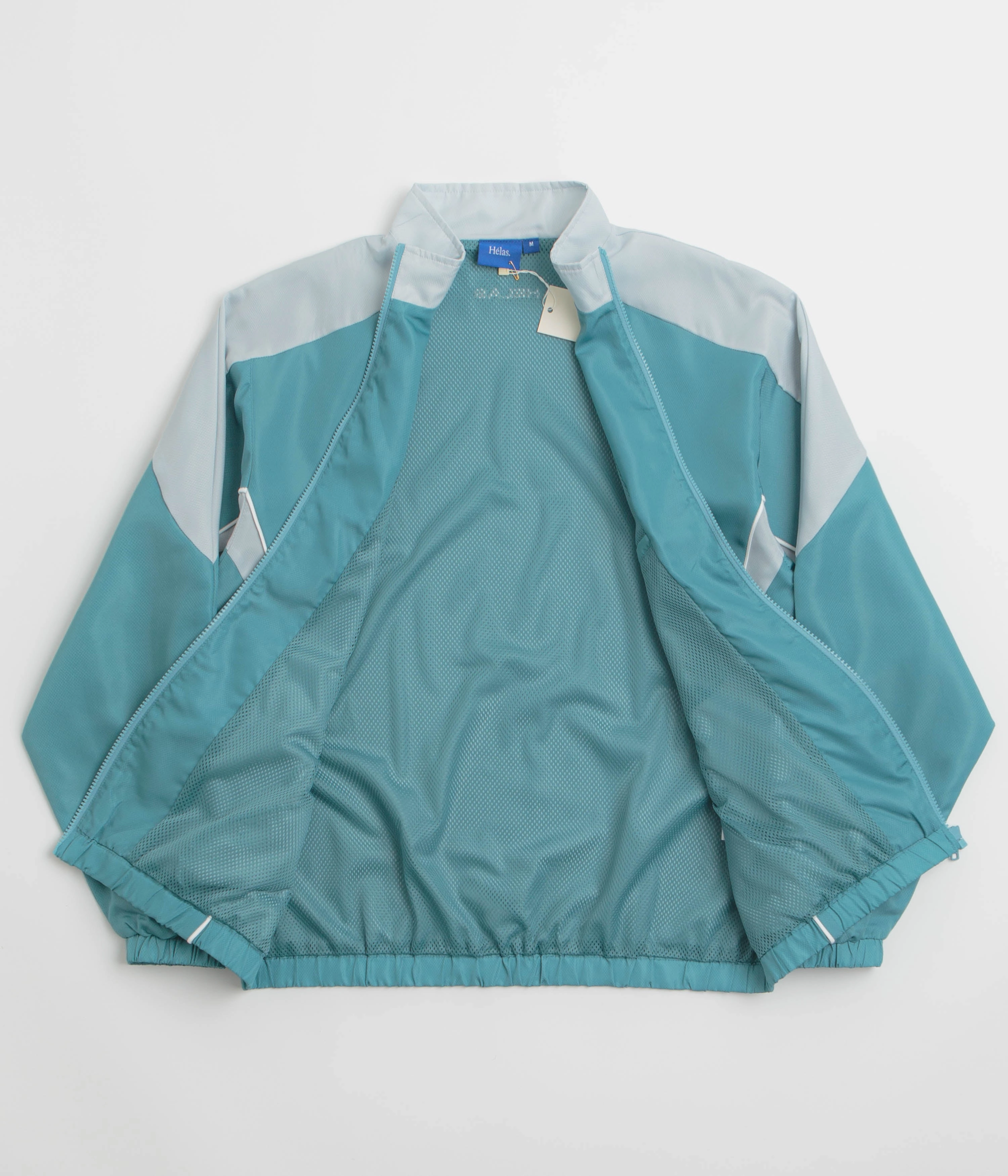 Helas Compete Tracksuit Jacket - Grey / Blue Moment Athletic Wear