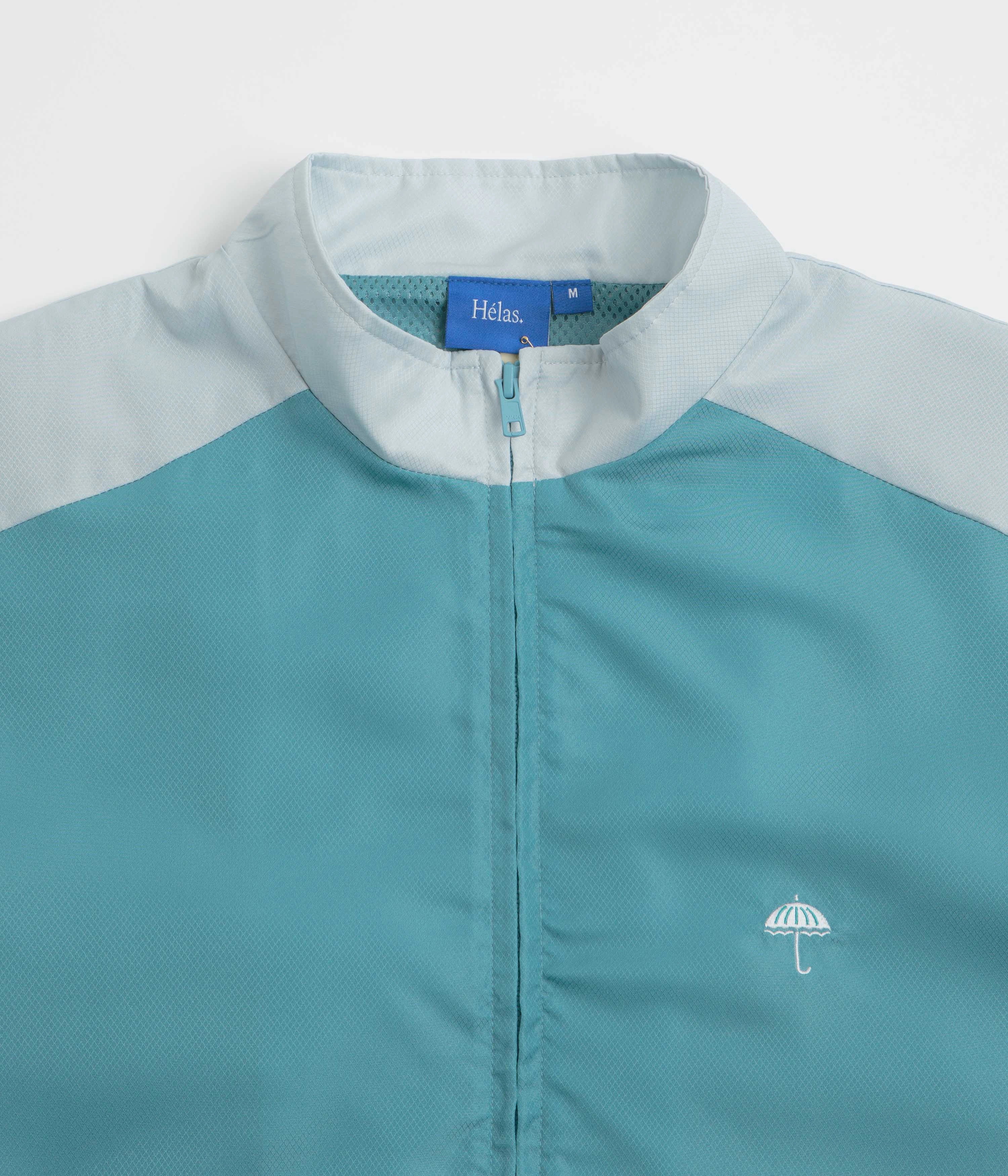 Recognize Mesh Backed Hood Helas Compete Tracksuit Jacket - Grey / Blue