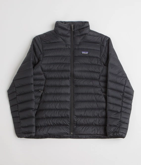 Button Patagonia Down Sweater Jacket - Black / Black