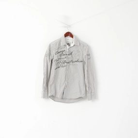 Camp David Men S Casual Shirt Brown Striped Cotton Australia #63 Top Eco Friendly Dye