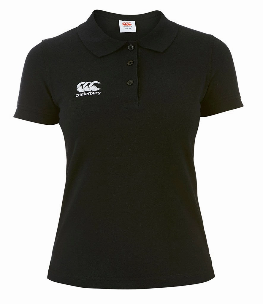 Canterbury Ladies Waimak Pique Polo Shirt | BLACK Layering Staple Easy Fit