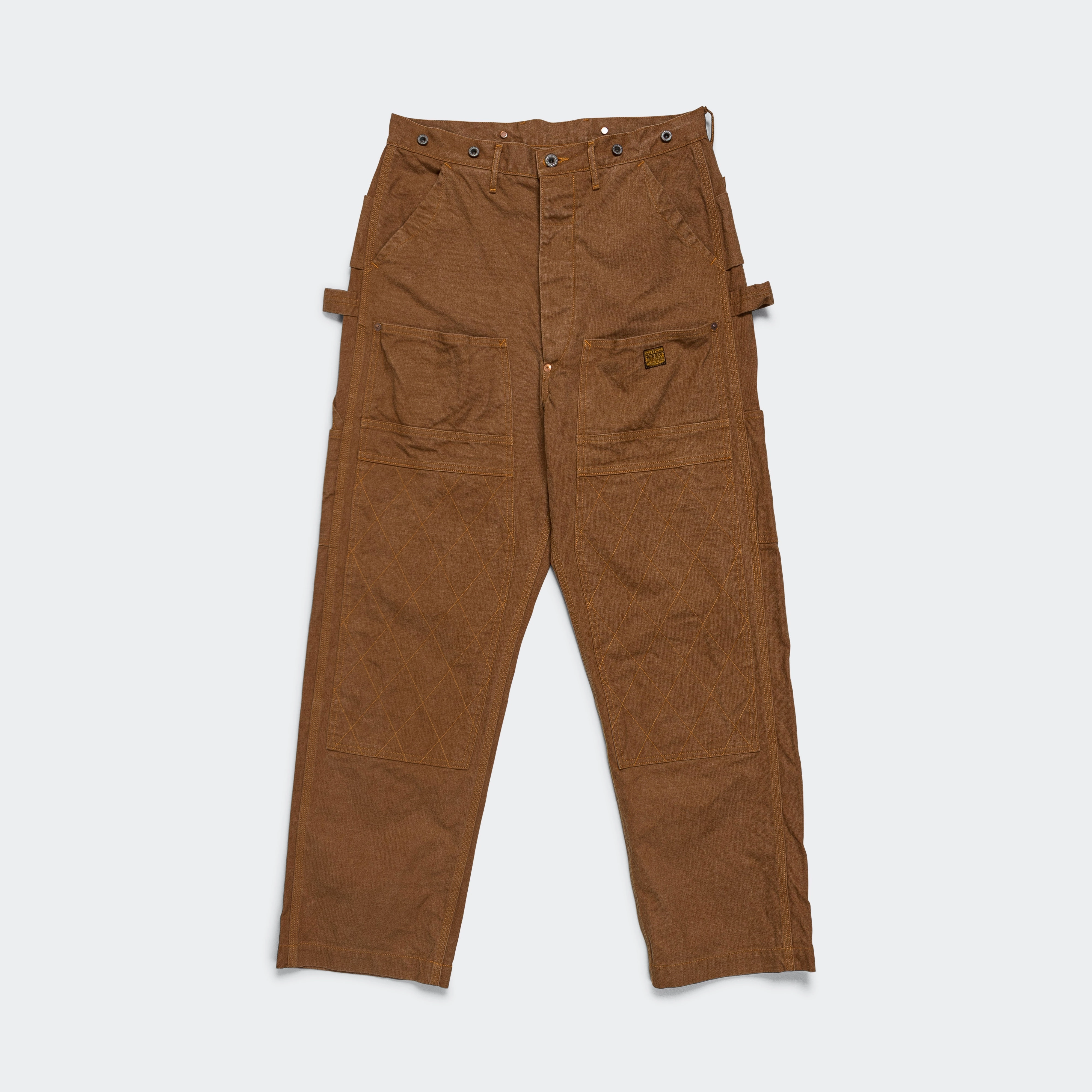Layered Wear Comfort waistband Canvas LUMBER Pants - Gold