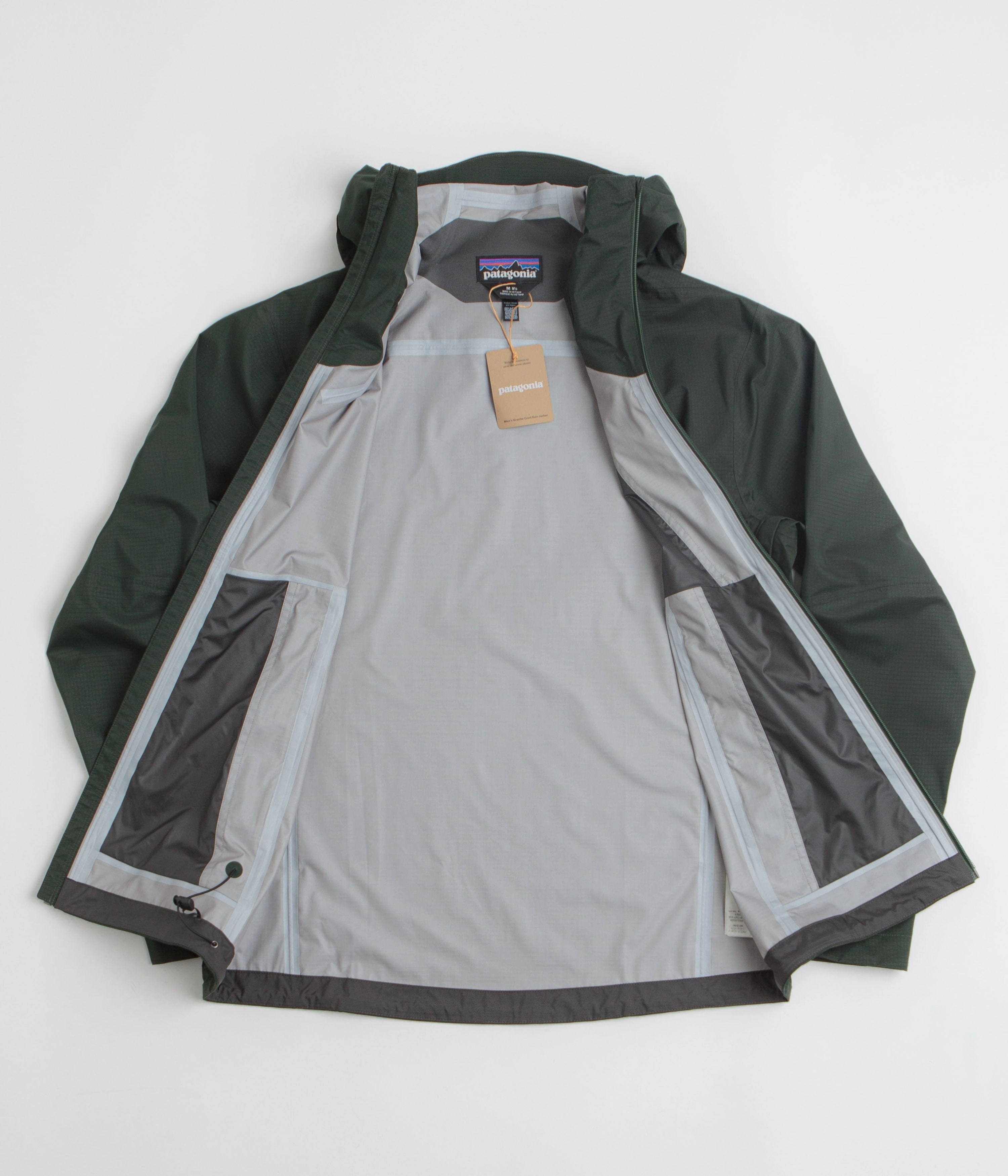 Patagonia Granite Crest Rain Jacket - Old Growth Green Warning