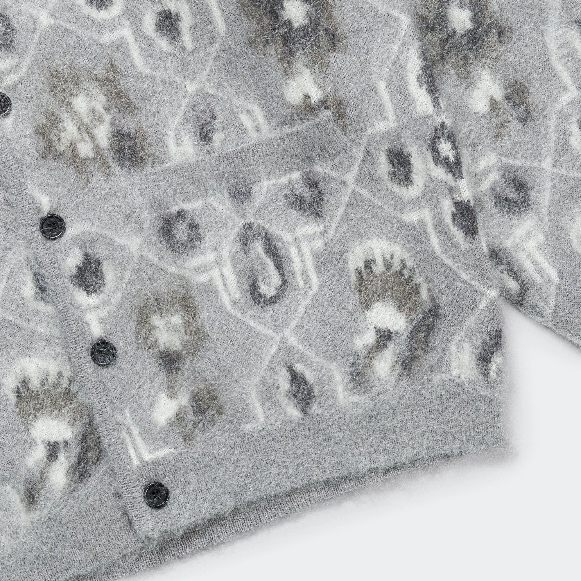 Cardigan Botanical - Grey GarmentSpecific Storage Solutions Waffle Knit Texture