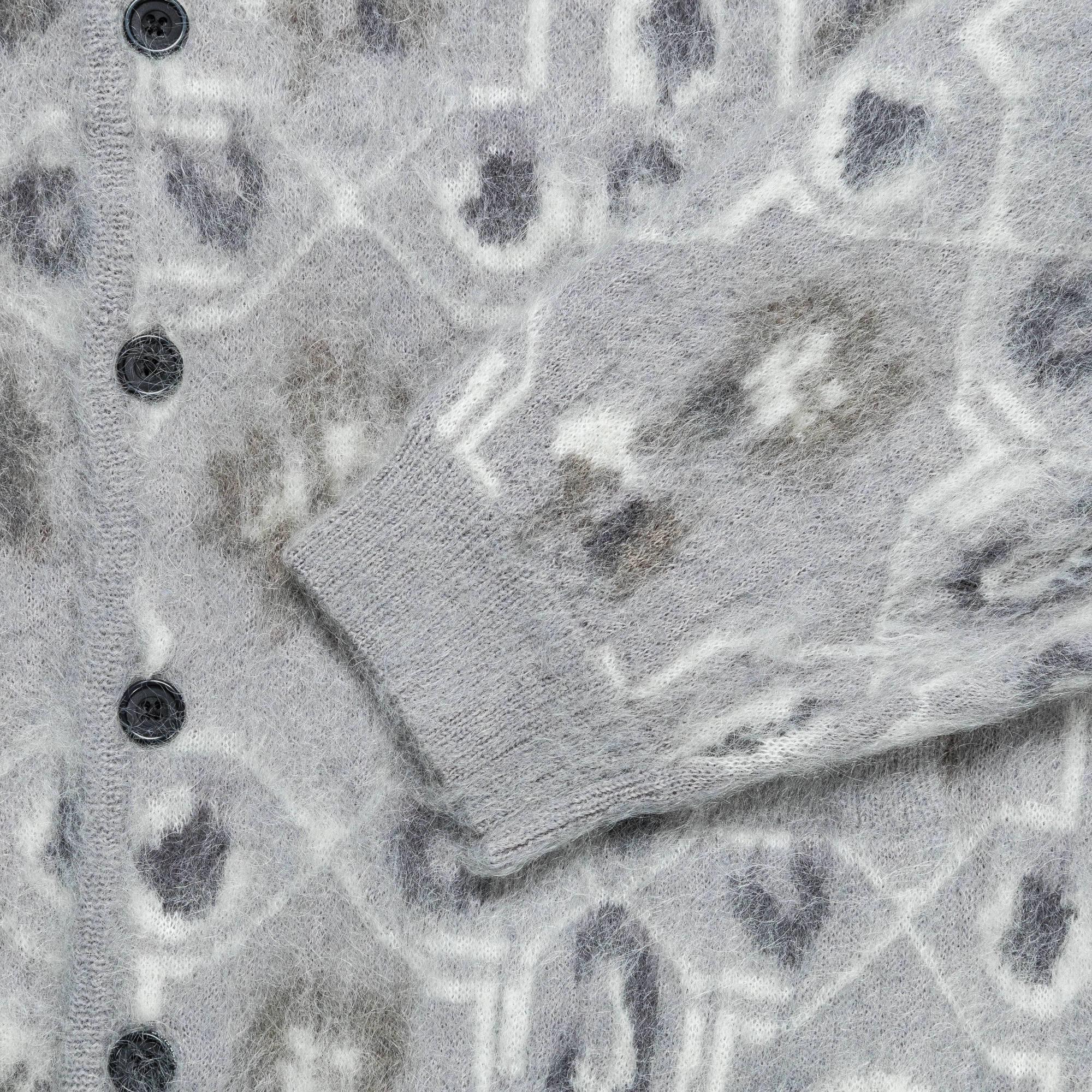 Cardigan Botanical - Grey Lightweight Material Autumn Layer