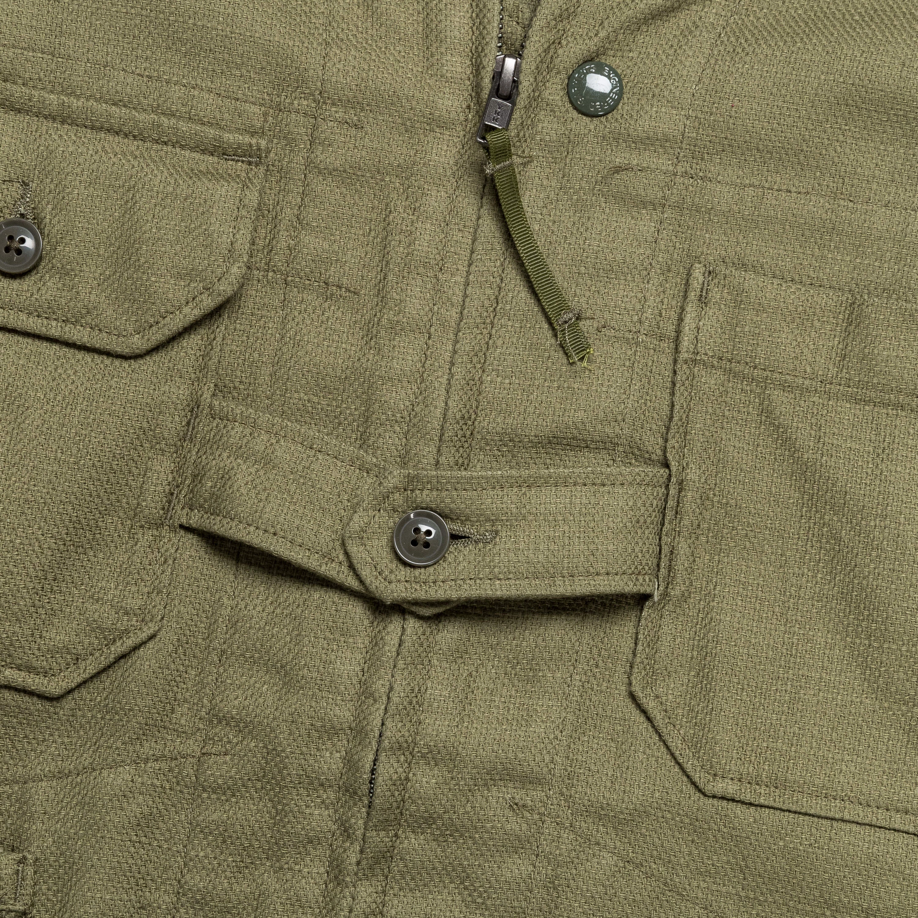 Cardigan Jacket - Dark Olive Java Cloth Glow In The Dark Accents Wet Wicking