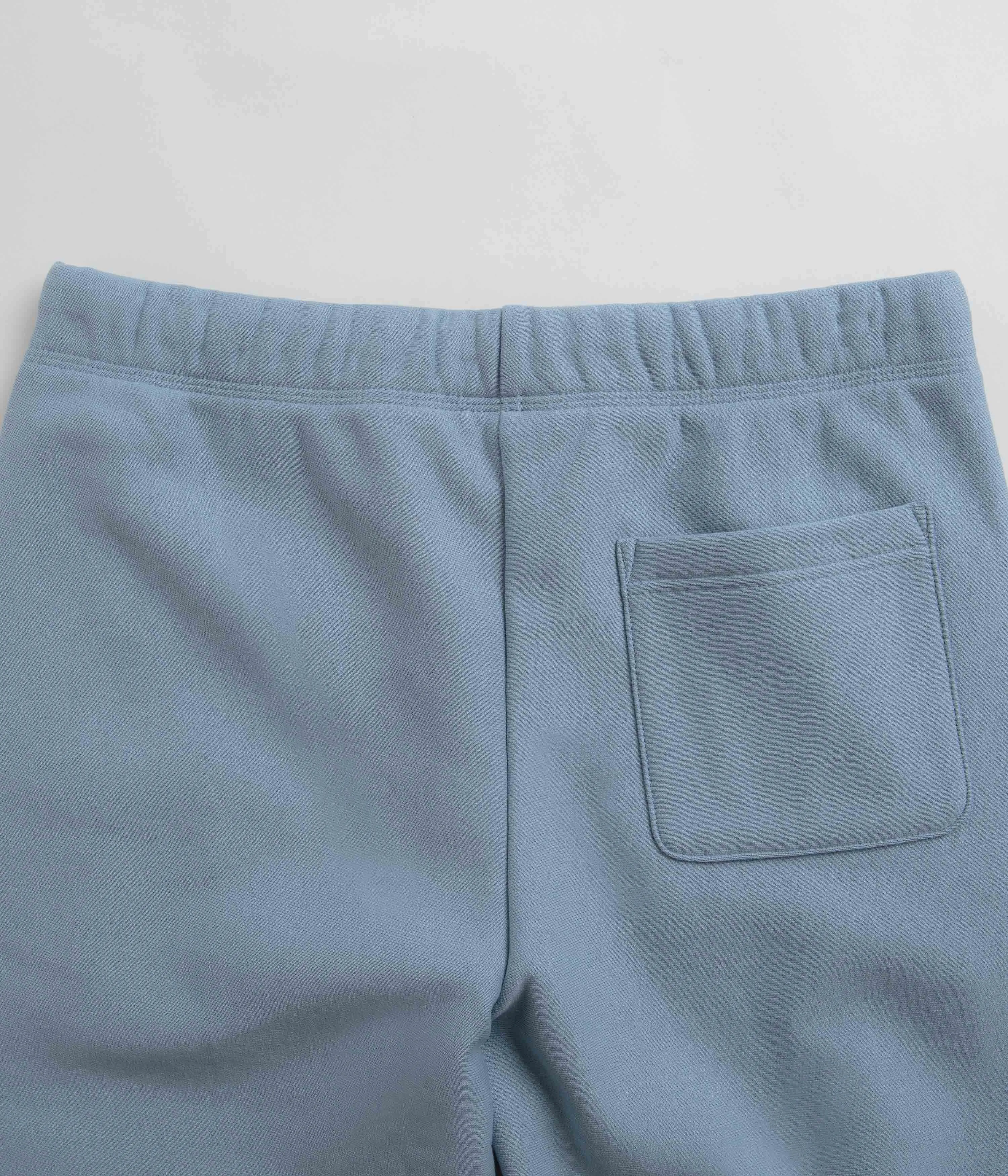 Carhartt American Script Sweat Shorts - Frosted Blue Abrasion Resistant Material