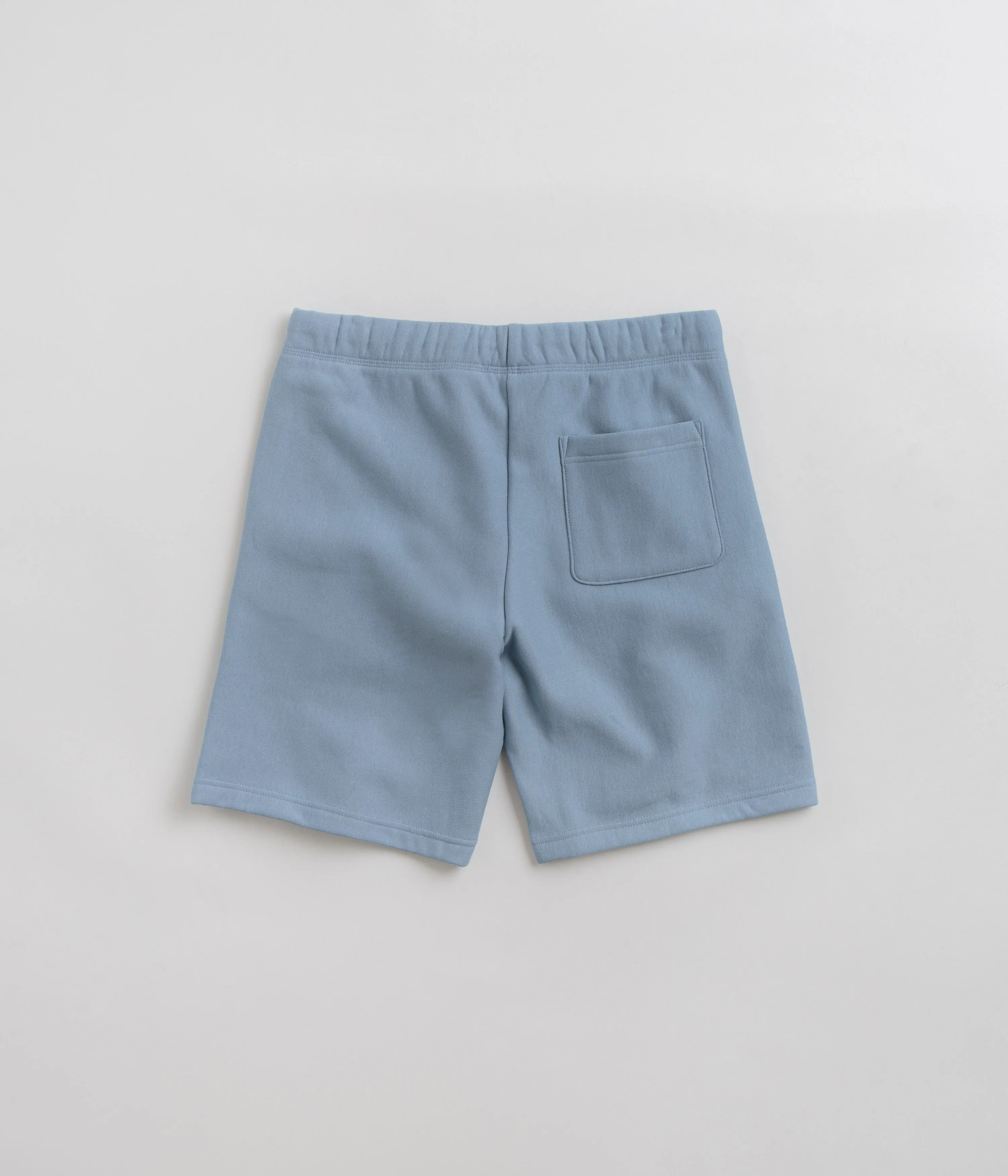 Recycled Elastic Trim Warehouse Work Carhartt American Script Sweat Shorts - Frosted Blue