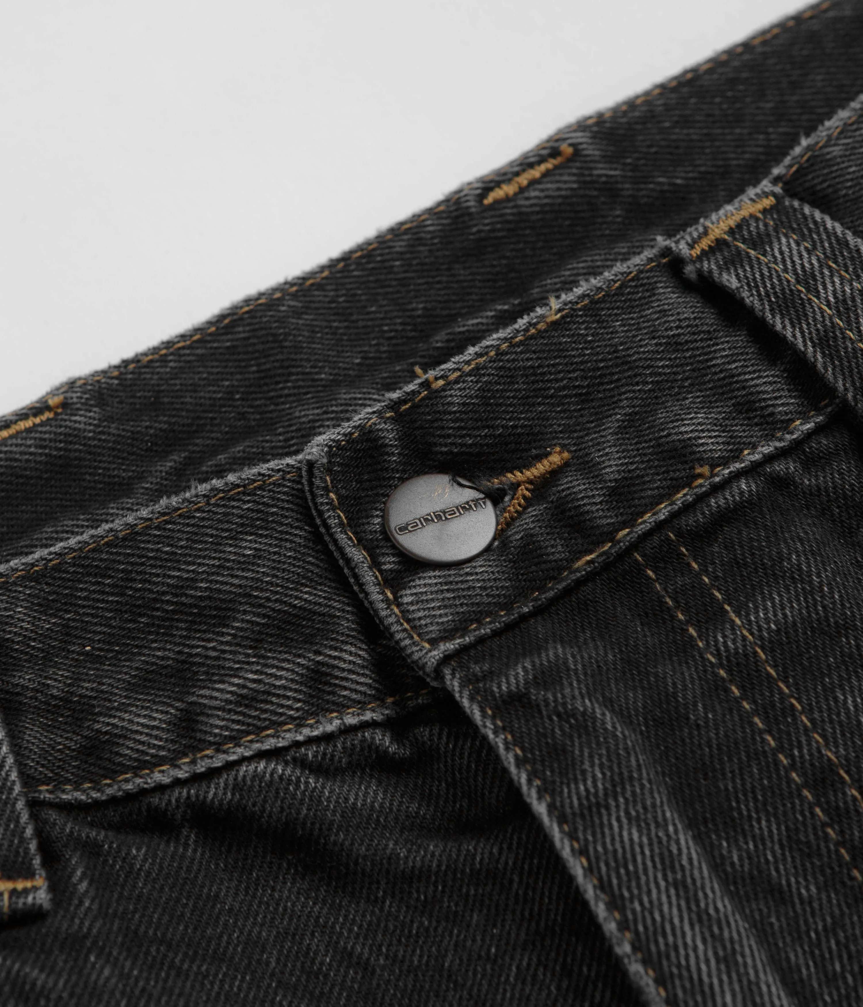 Carhartt Brandon Shorts - Black Stone Wash Flatlock Seam Technology Beach-Ready Look