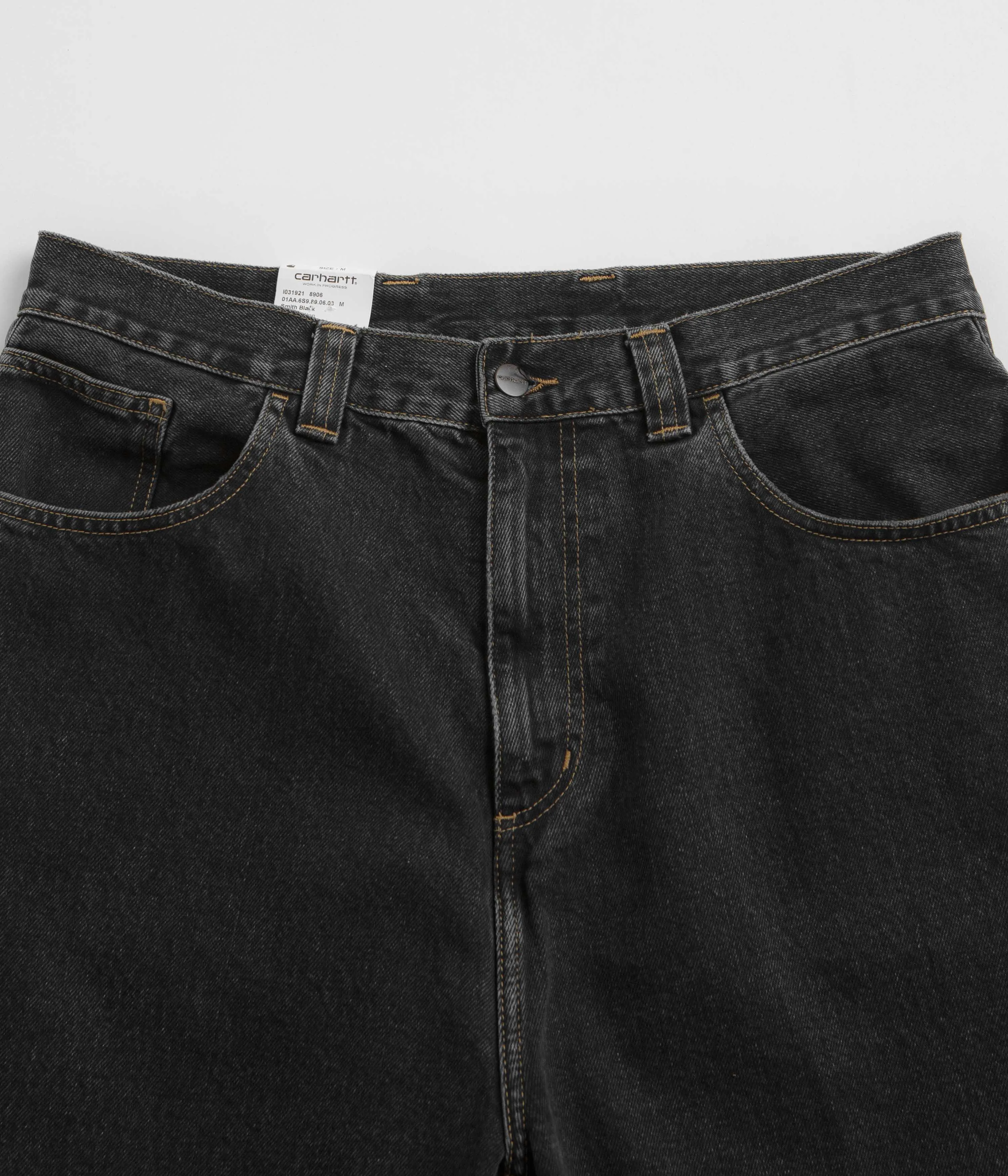 Carhartt Brandon Shorts - Black Stone Wash Stylish Shorts suede look
