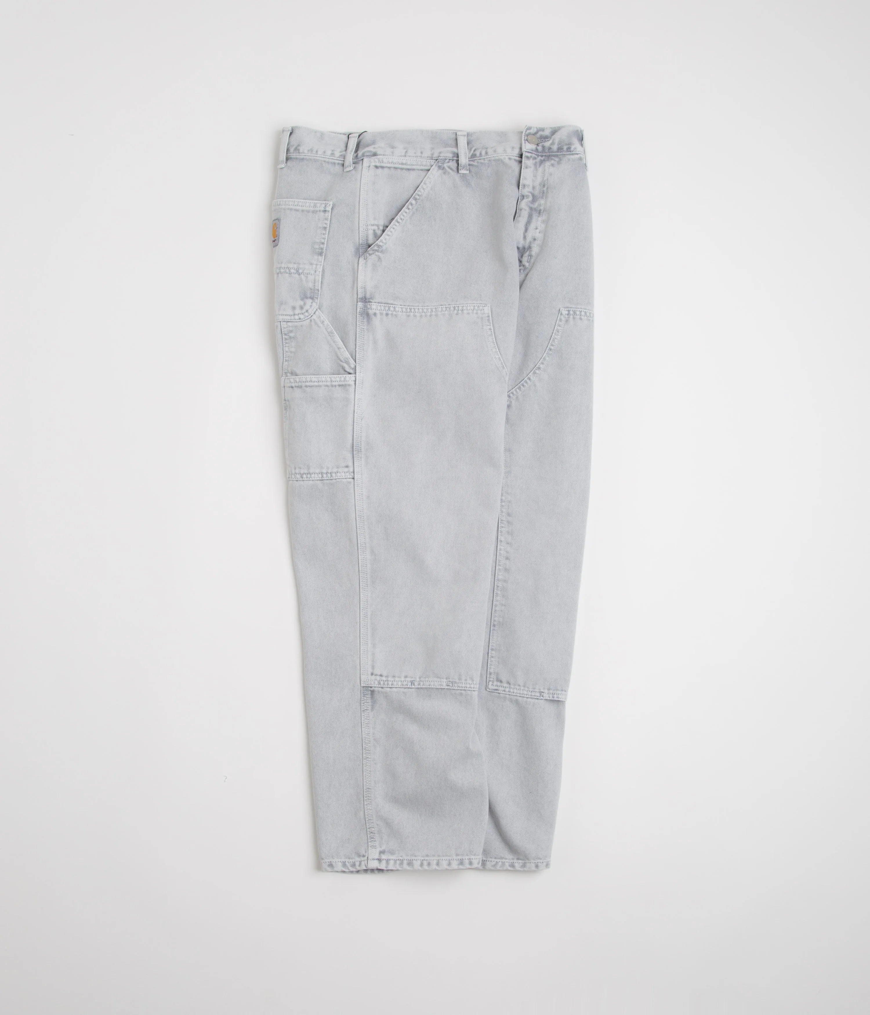 Carhartt Double Knee Denim Pants - Black Chalk Wash Festival Outfit Professional Wear