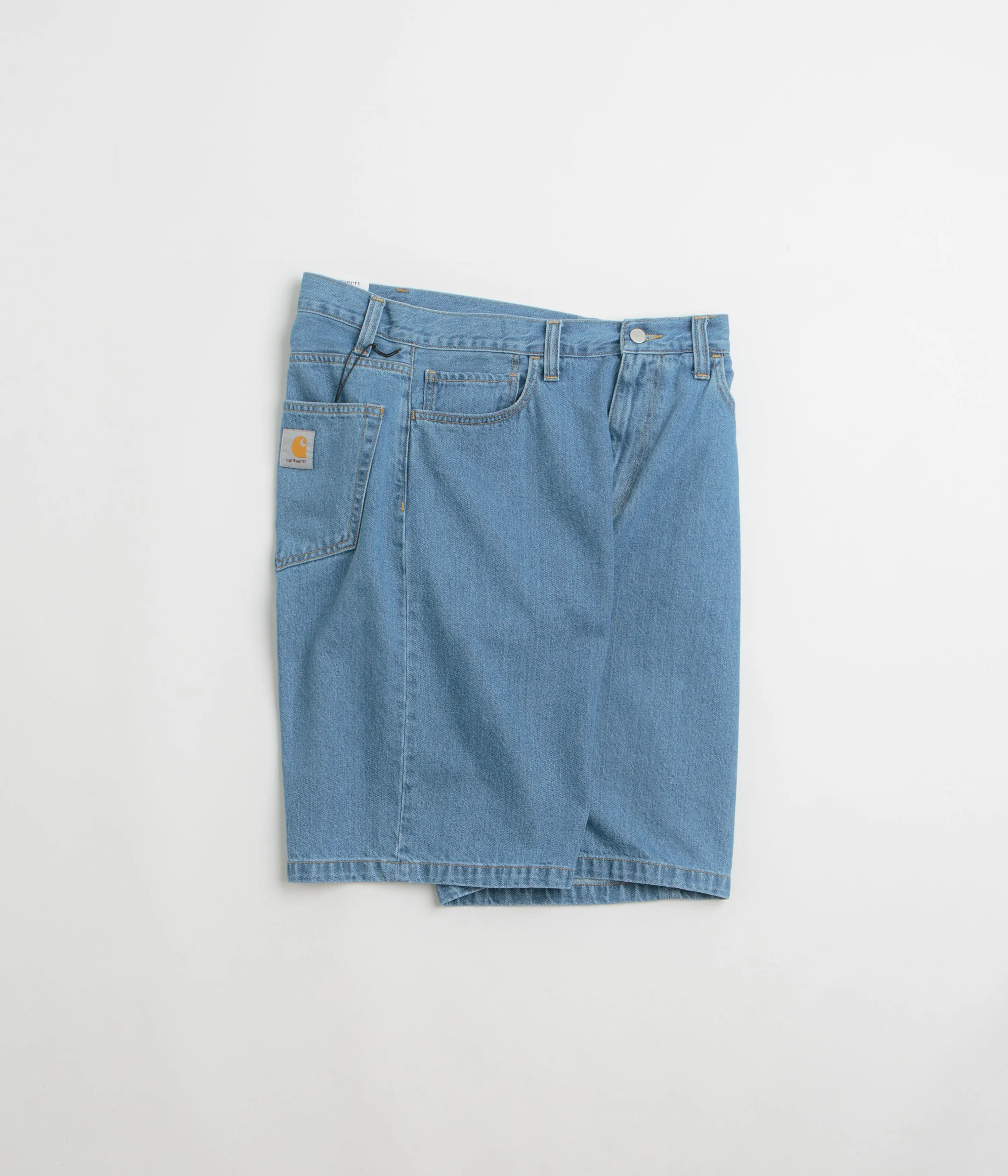 Carhartt Landon Shorts - Blue Heavy Stone Wash Sporty Chic