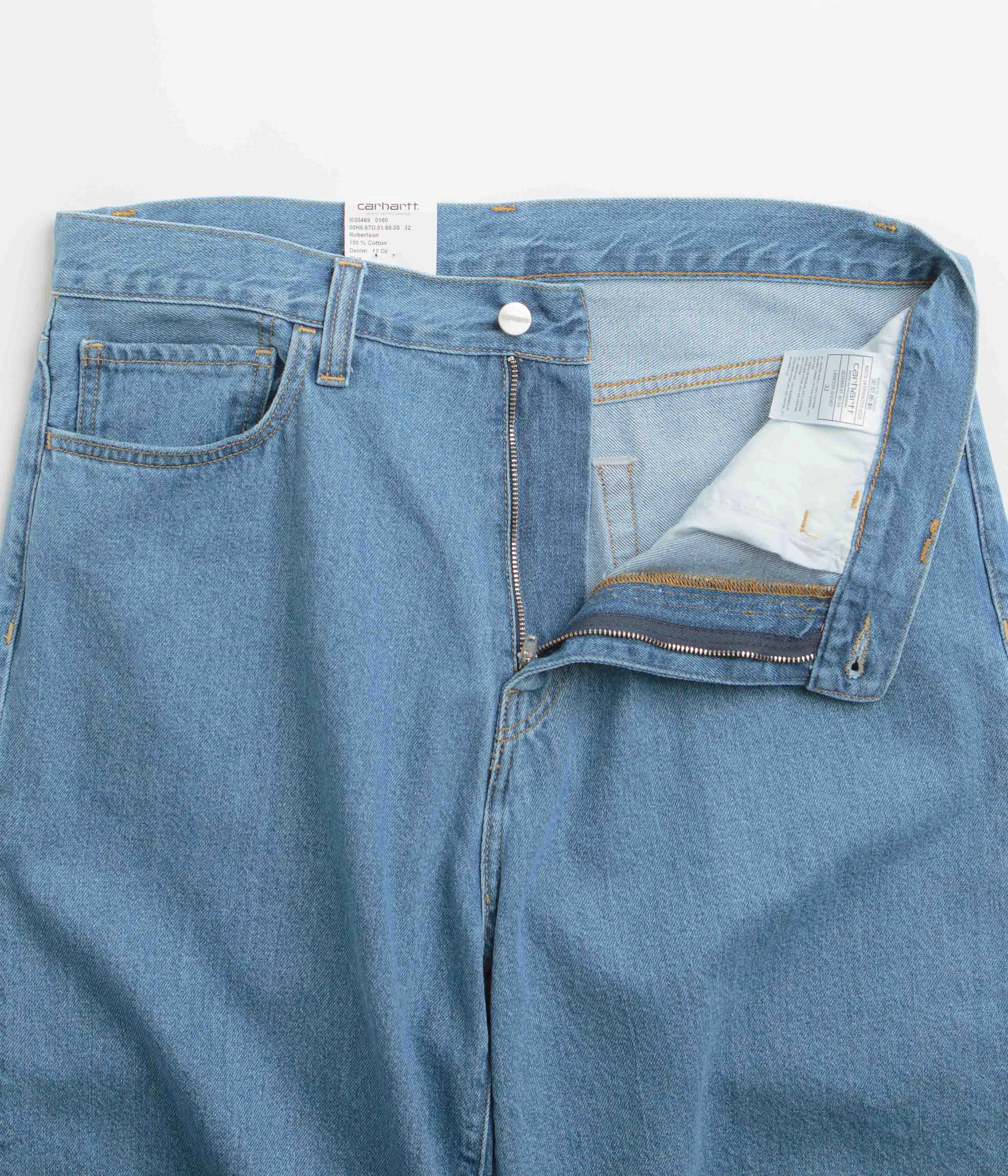 Carhartt Landon Shorts - Blue Heavy Stone Wash RecycledPolyester