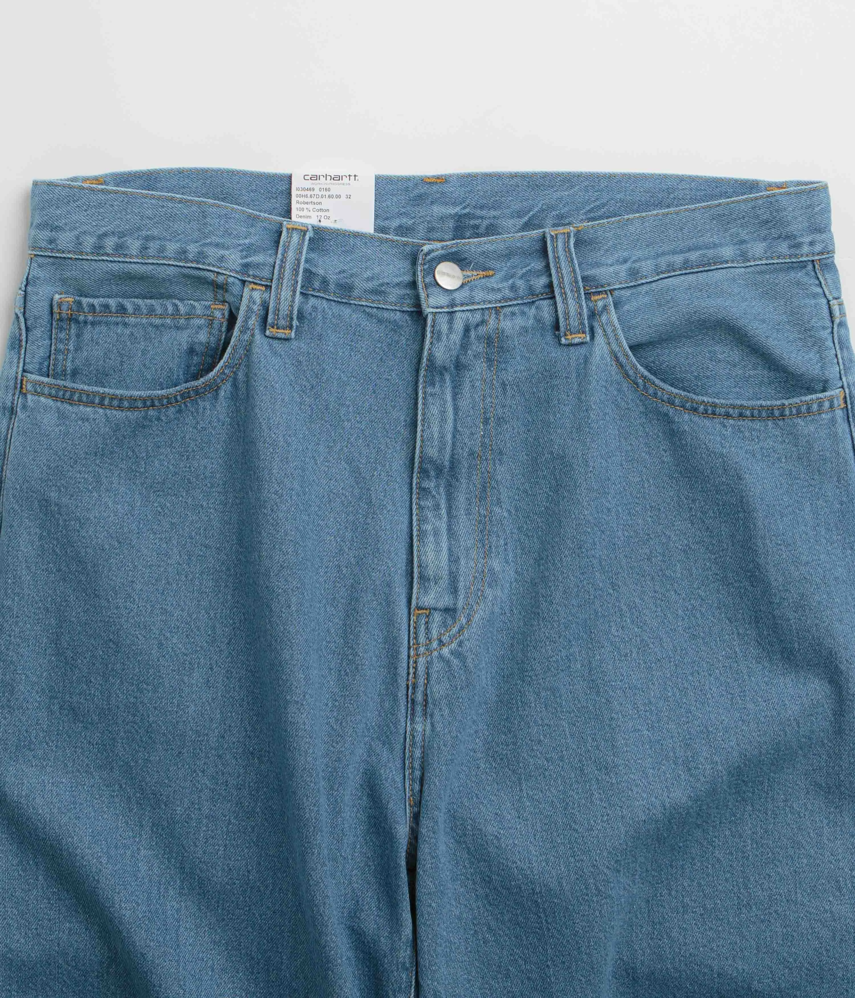 Perfect Fit Mid - rise Carhartt Landon Shorts - Blue Heavy Stone Wash