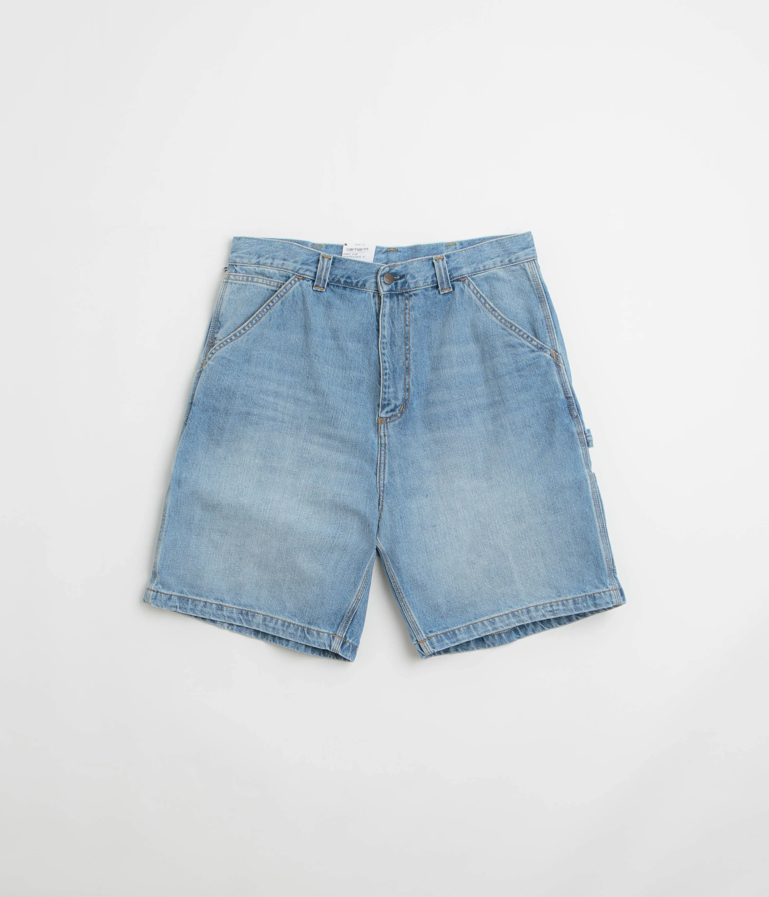Carhartt OG Single Knee Shorts - Blue Burst Washed warm weather