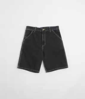 Carhartt Simple Shorts - Black Stone Washed Seamless Edge Design