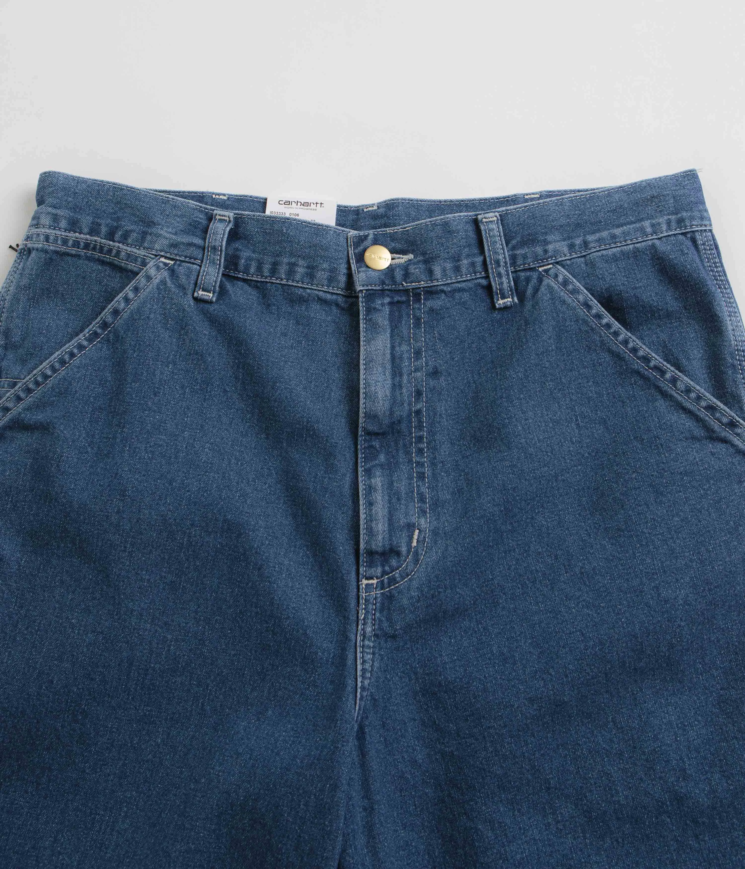 Clean Finish Carhartt Simple Shorts - Blue Stone Washed