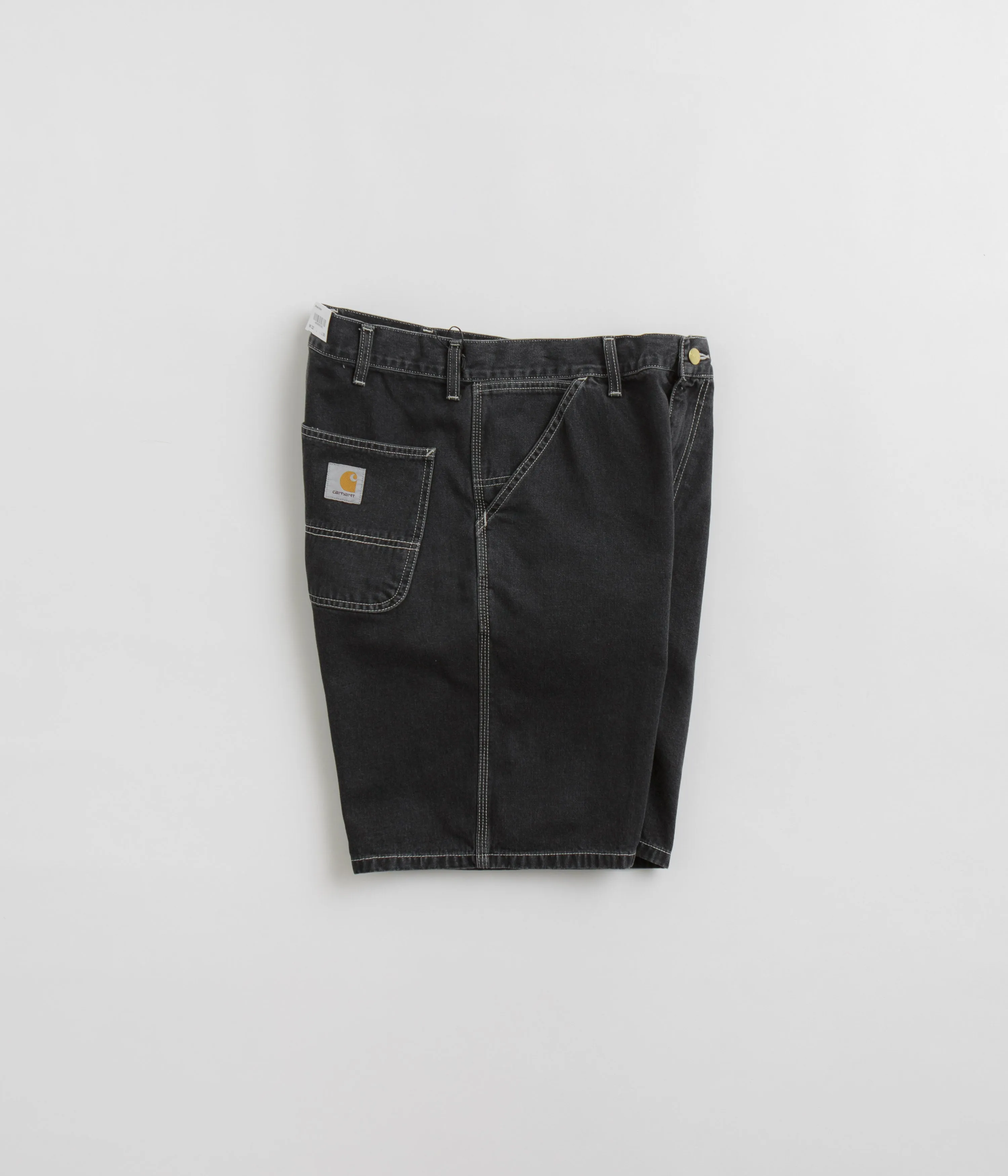 Carhartt Simple Shorts - Heavy Stone Washed Black Eco Friendly Dye Process