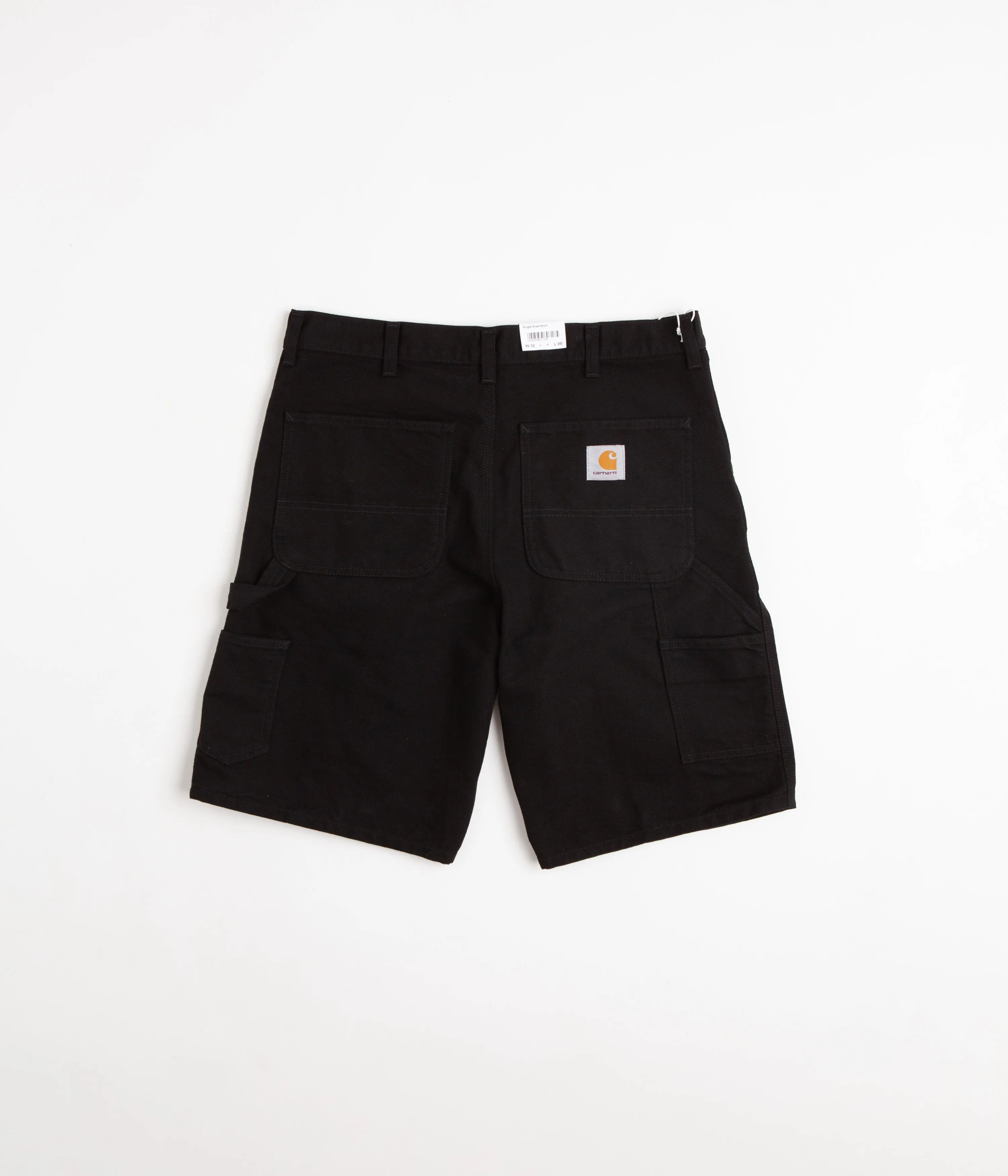 Carhartt Single Knee Shorts - Black Rinsed One-of-a-kind
