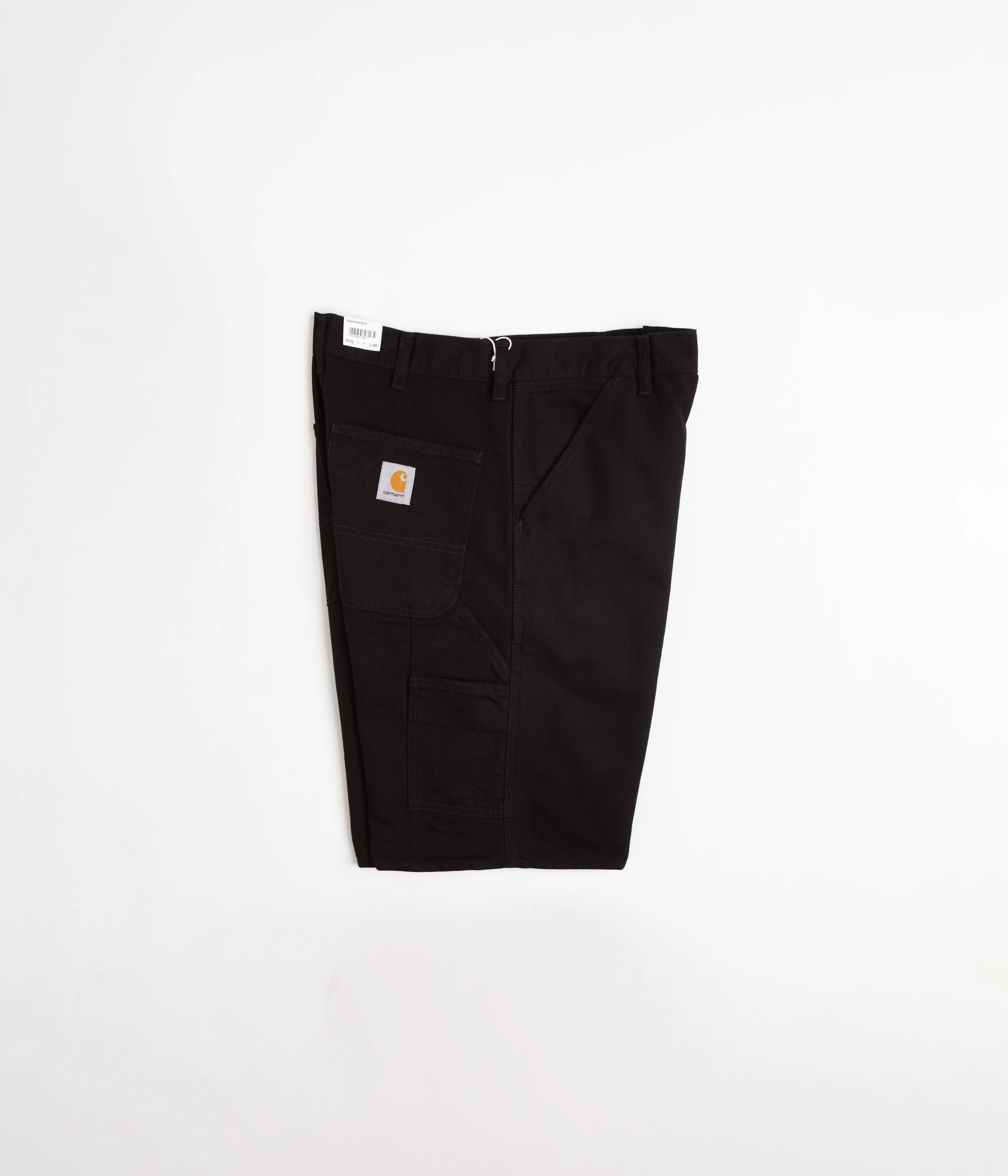 Carhartt Single Knee Shorts - Black Rinsed Youth fashion