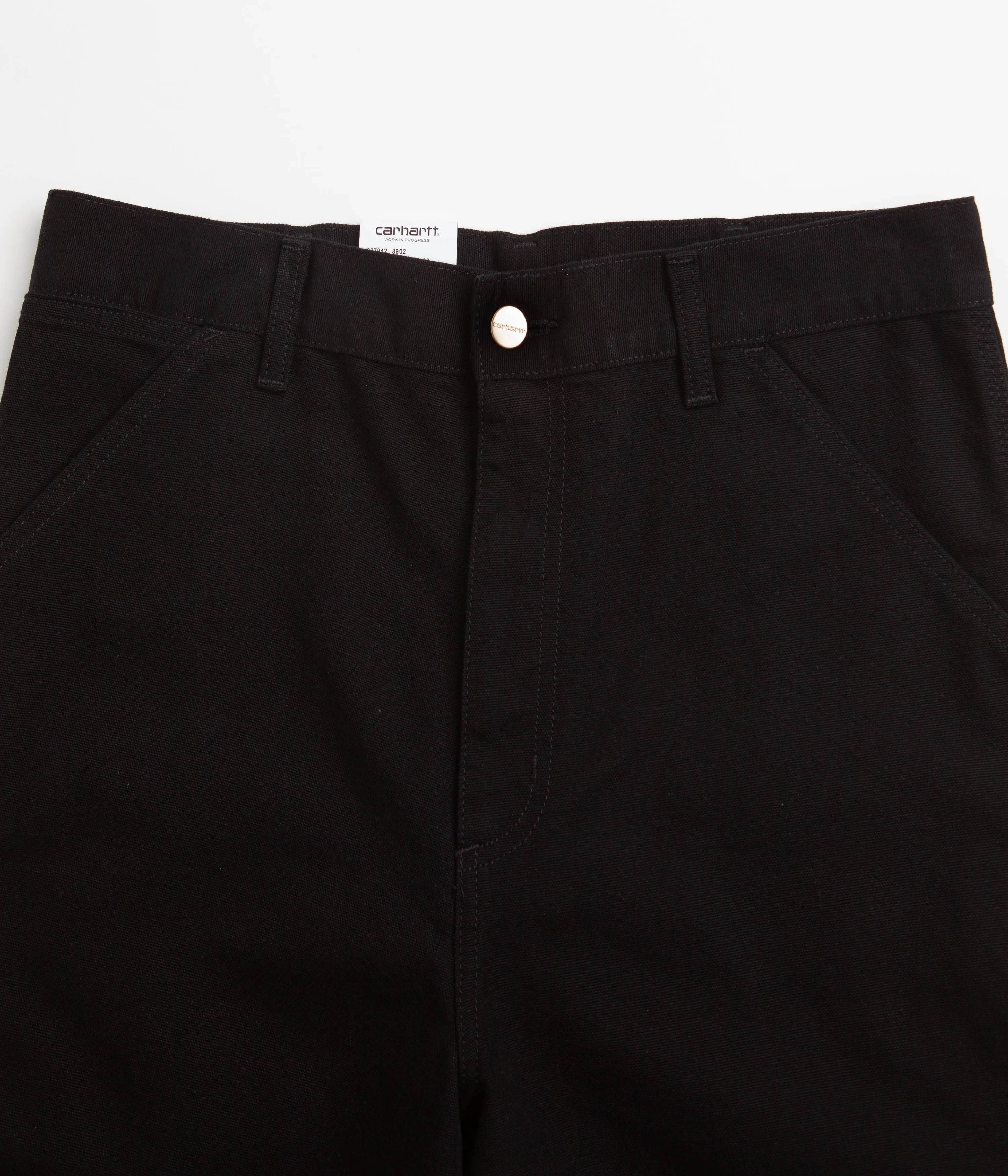 Carhartt Single Knee Shorts - Black Rinsed Quick Evaporation Fabric
