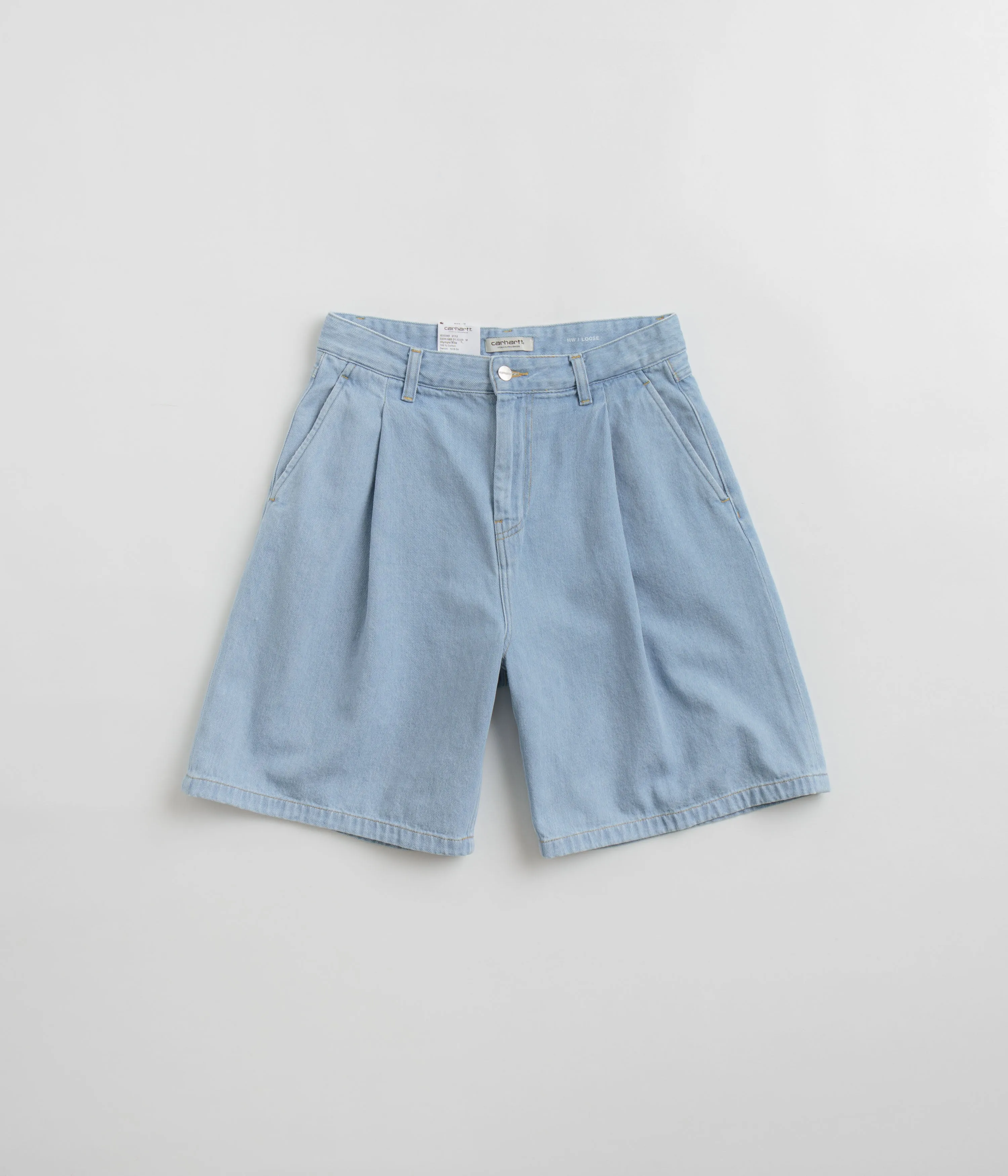 Carhartt Womens Alta Shorts - Stone Bleached Blue Minimal Fit