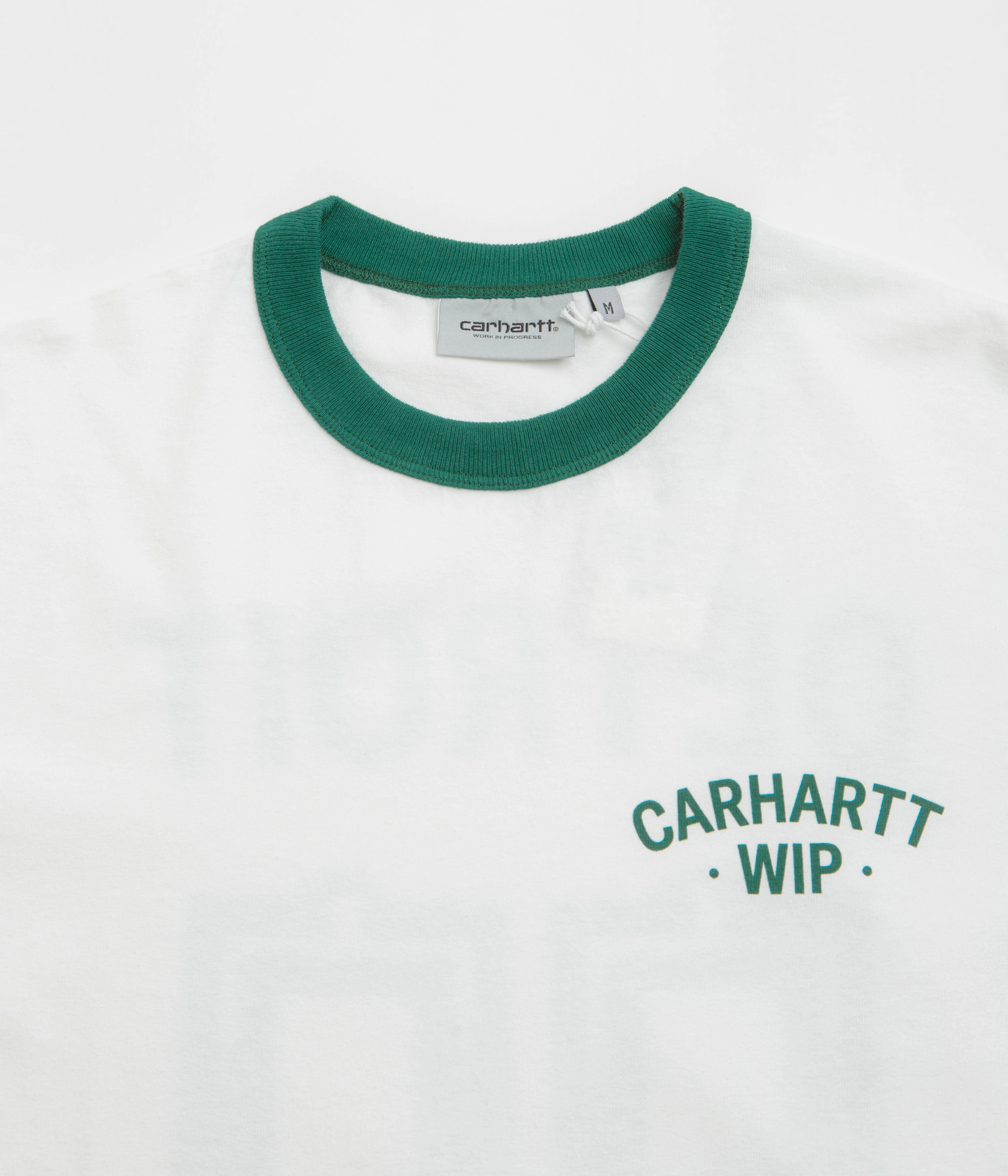 Carhartt 89 Ringer T-Shirt - White / Rainforest Everyday Style Trend