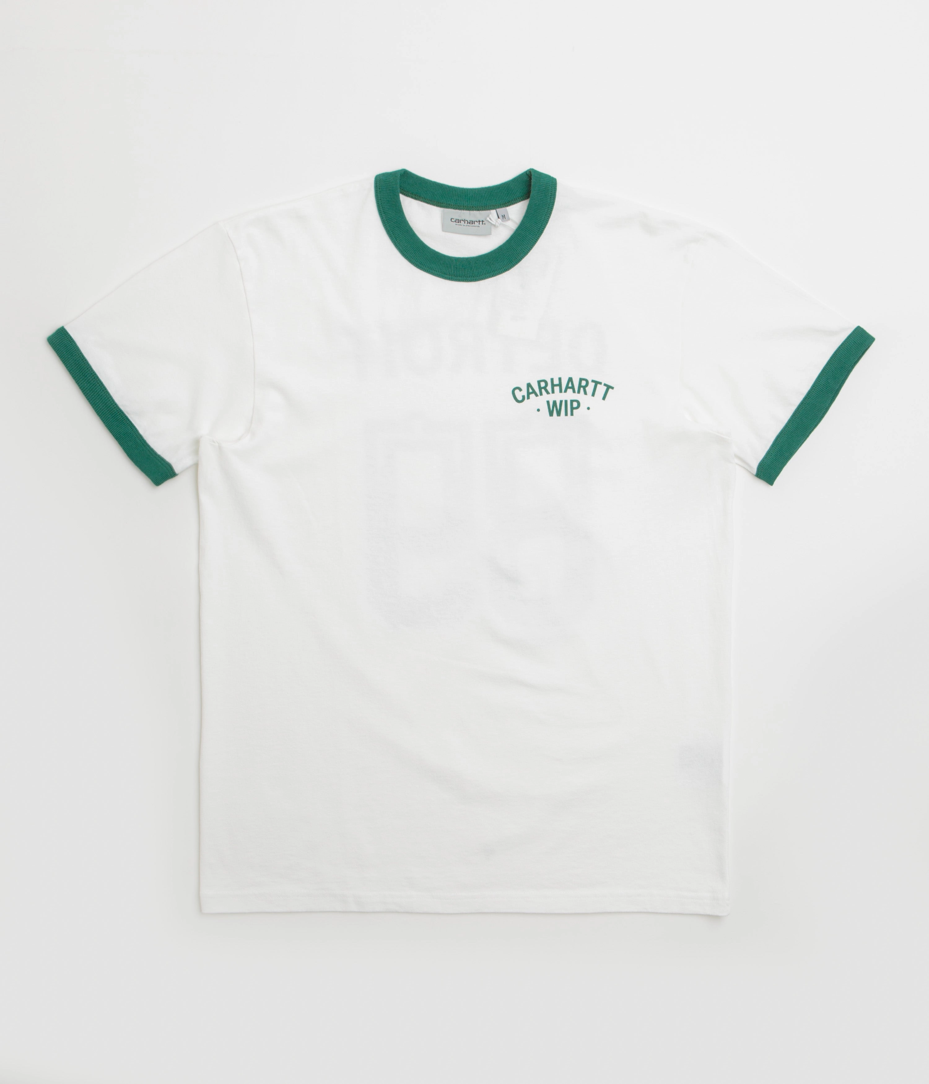 Layered Comfort Carhartt 89 Ringer T-Shirt - White / Rainforest