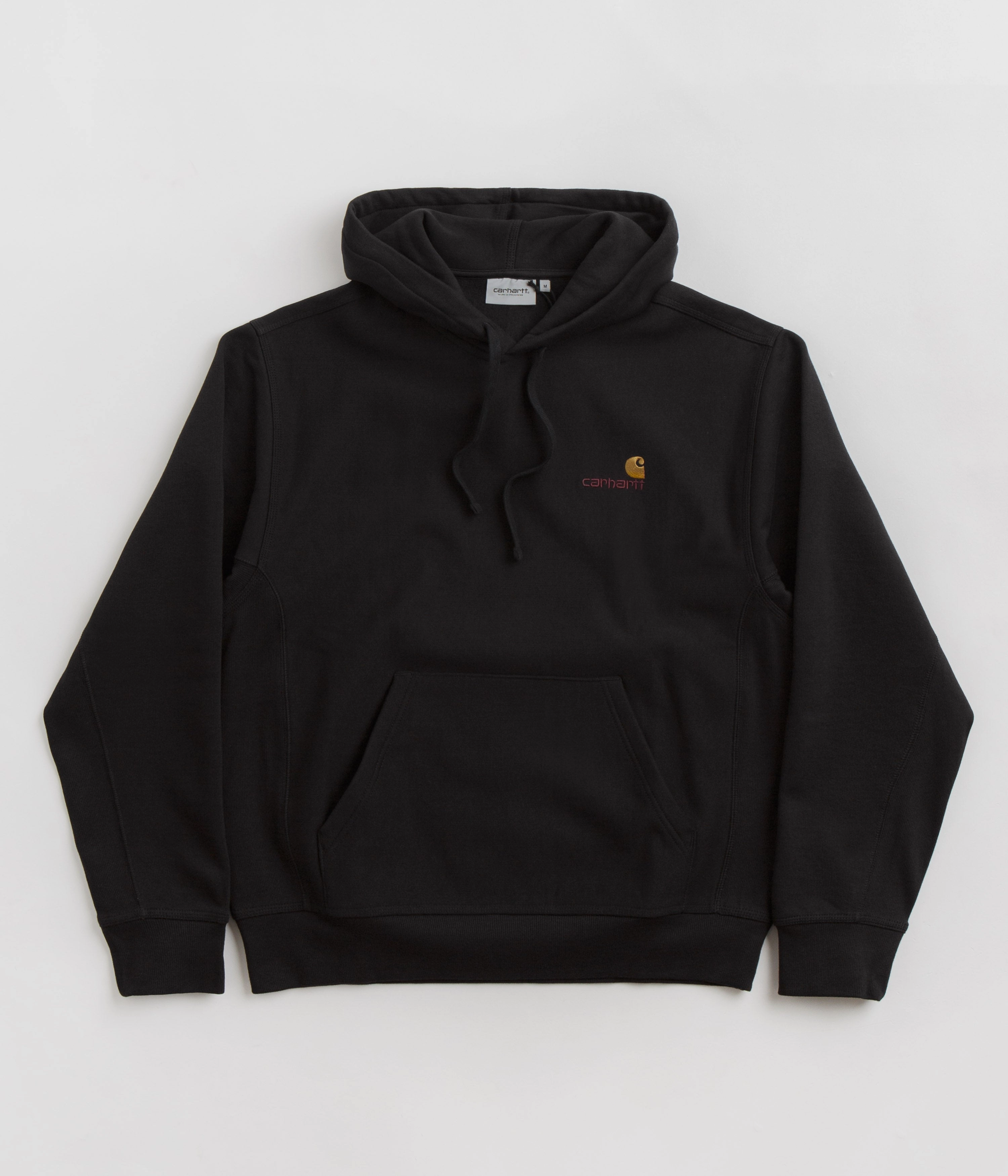 Staycation Essential Carhartt American Script Hoodie - Black