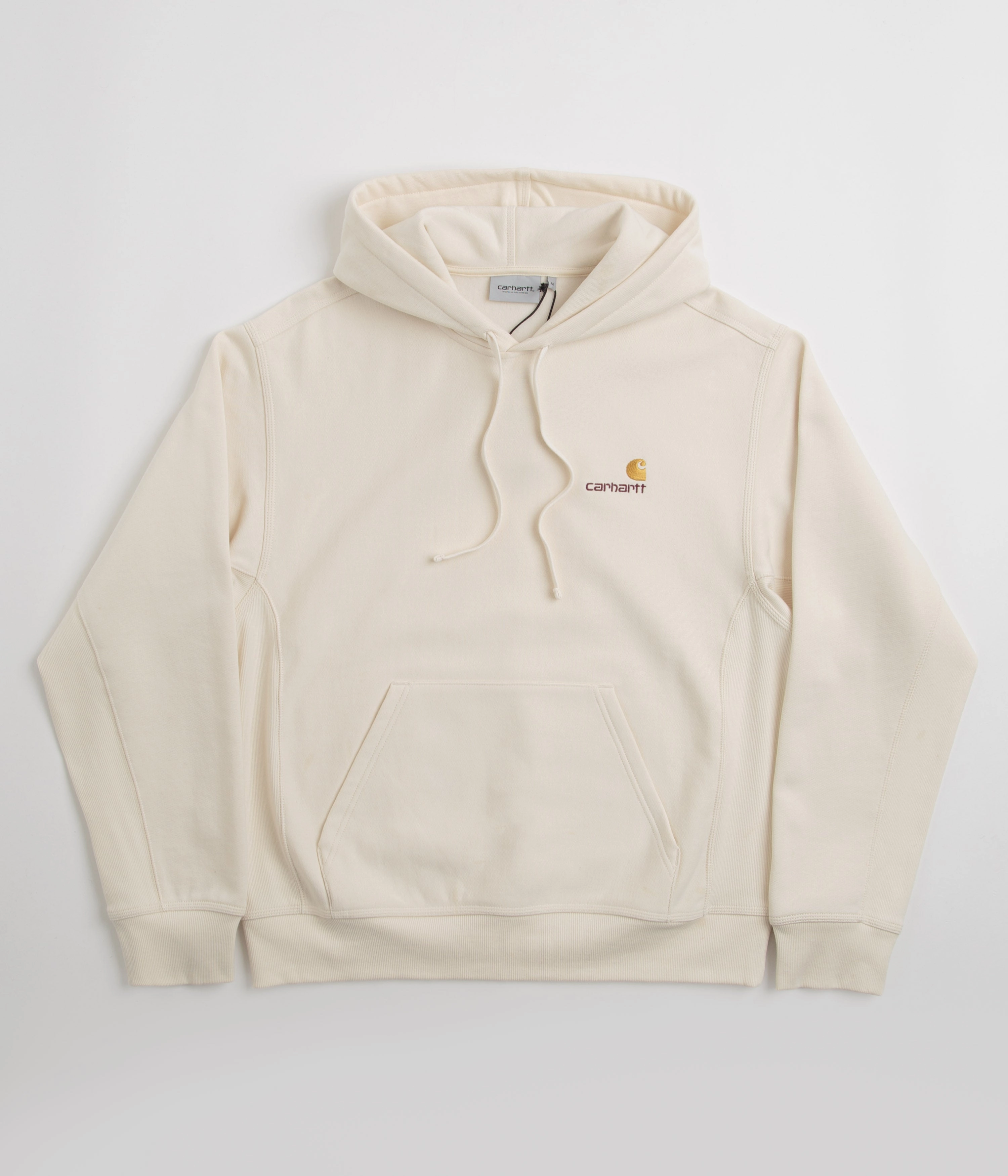 Carhartt American Script Hoodie - Natural Young Professional Fringe details