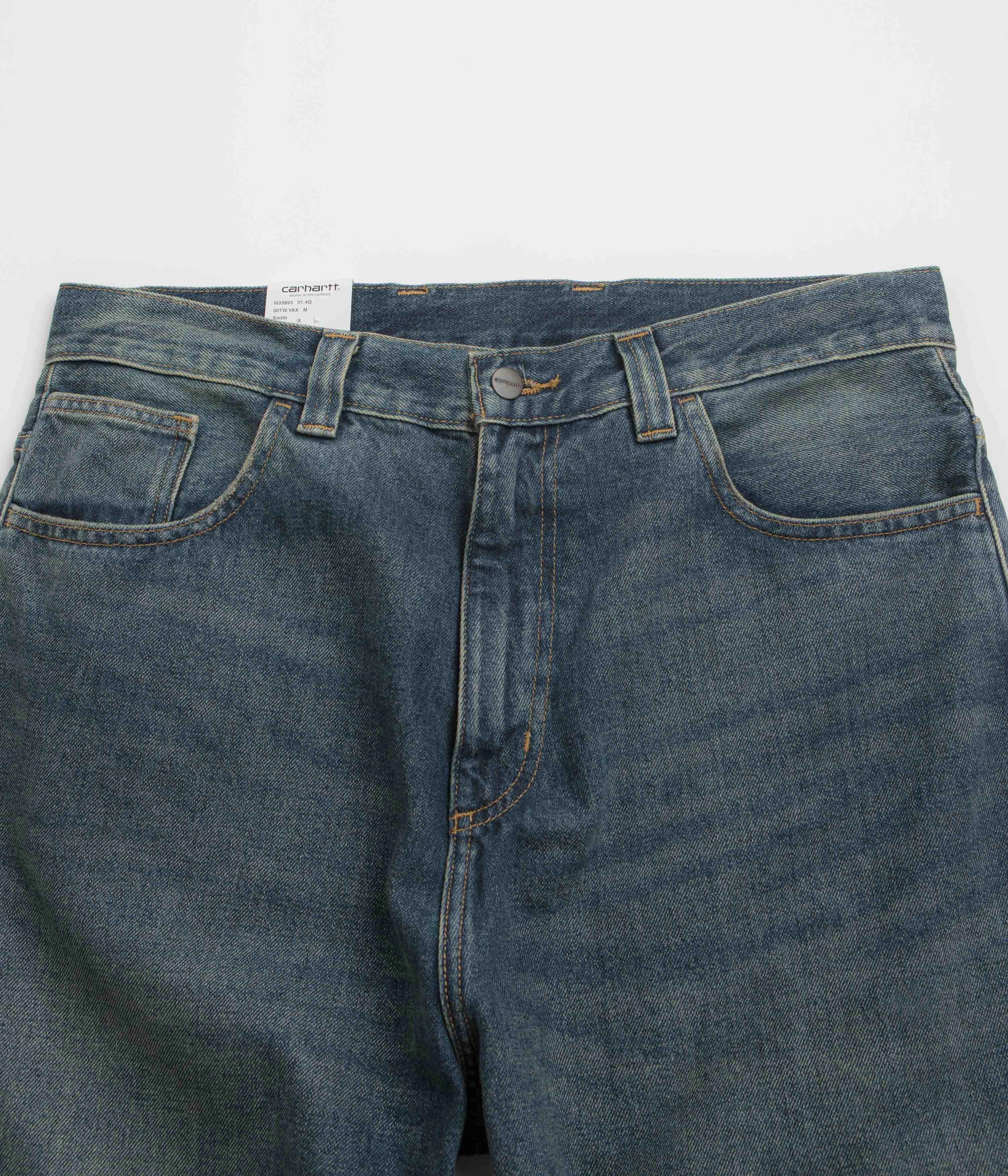 EcoFriendlyDye Core Flex Carhartt Brandon Pants - Blue Worn Used Wash