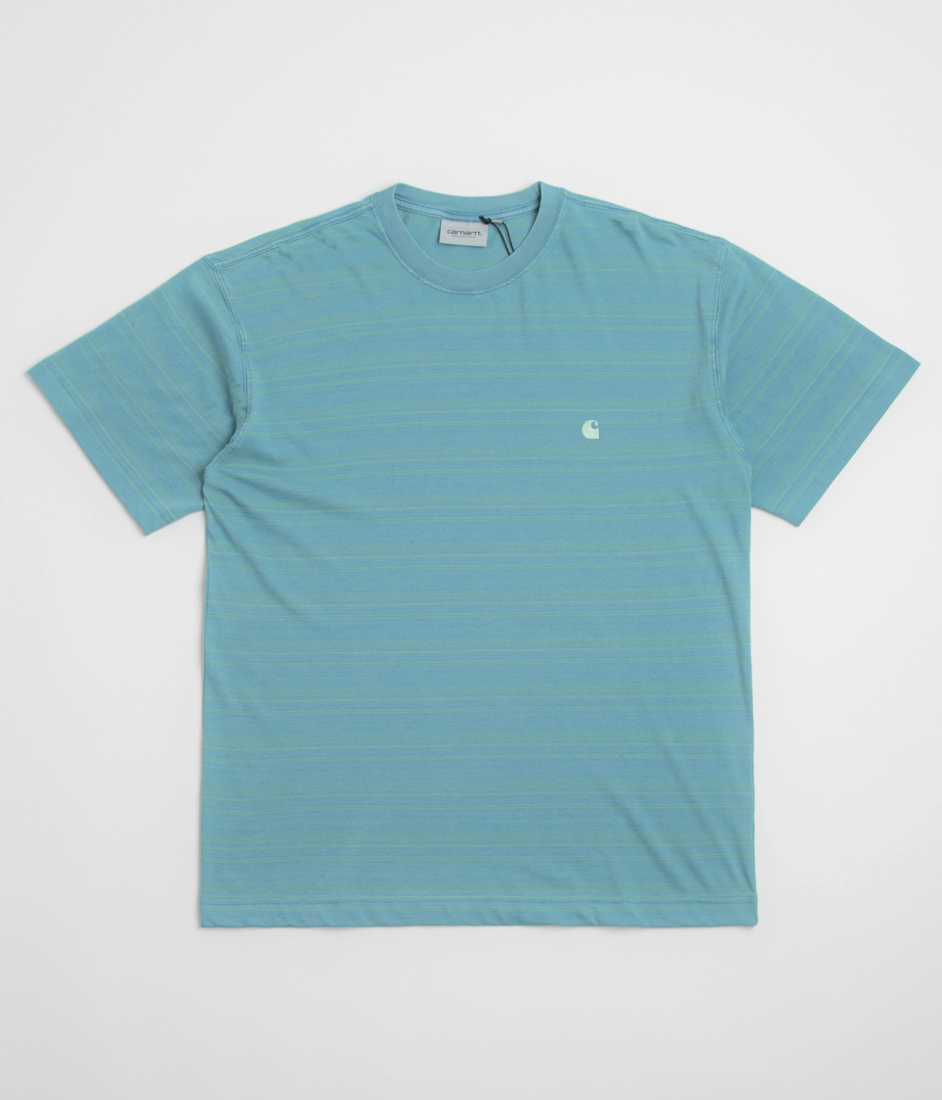 Easy Fit Carhartt Brodine T-Shirt - Brodine Stripe / Saguaro