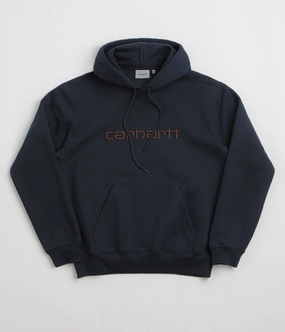 Carhartt Carhartt Hoodie - Deep Night / Palisander Odor Resistant Treatment Warm Lining