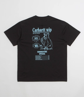 simple design Everyday Look Carhartt Catalogue T-Shirt - Black / Bluebird