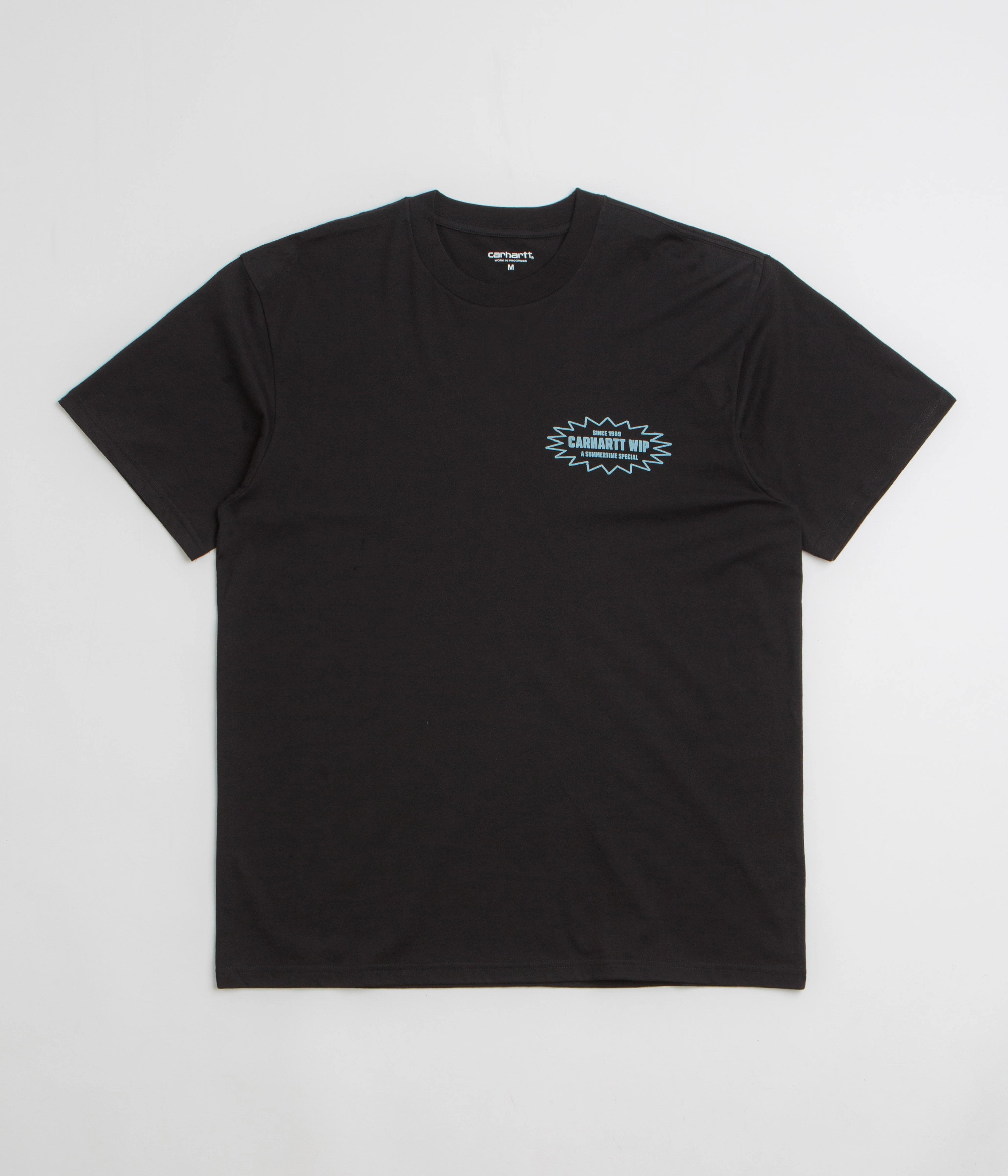 Stretchable Versatile and Comfortable Carhartt Catalogue T-Shirt - Black / Bluebird