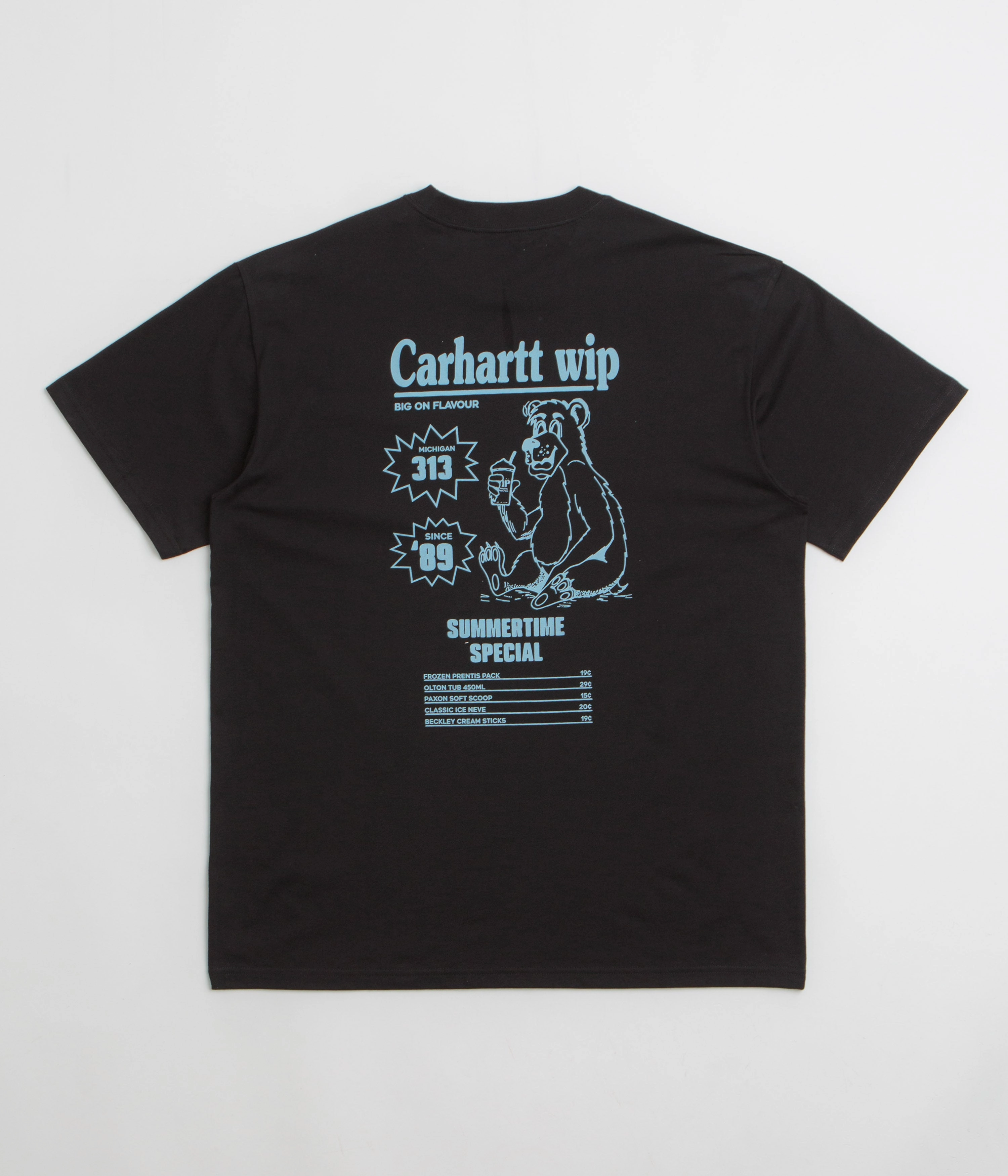 simple design Everyday Look Carhartt Catalogue T-Shirt - Black / Bluebird