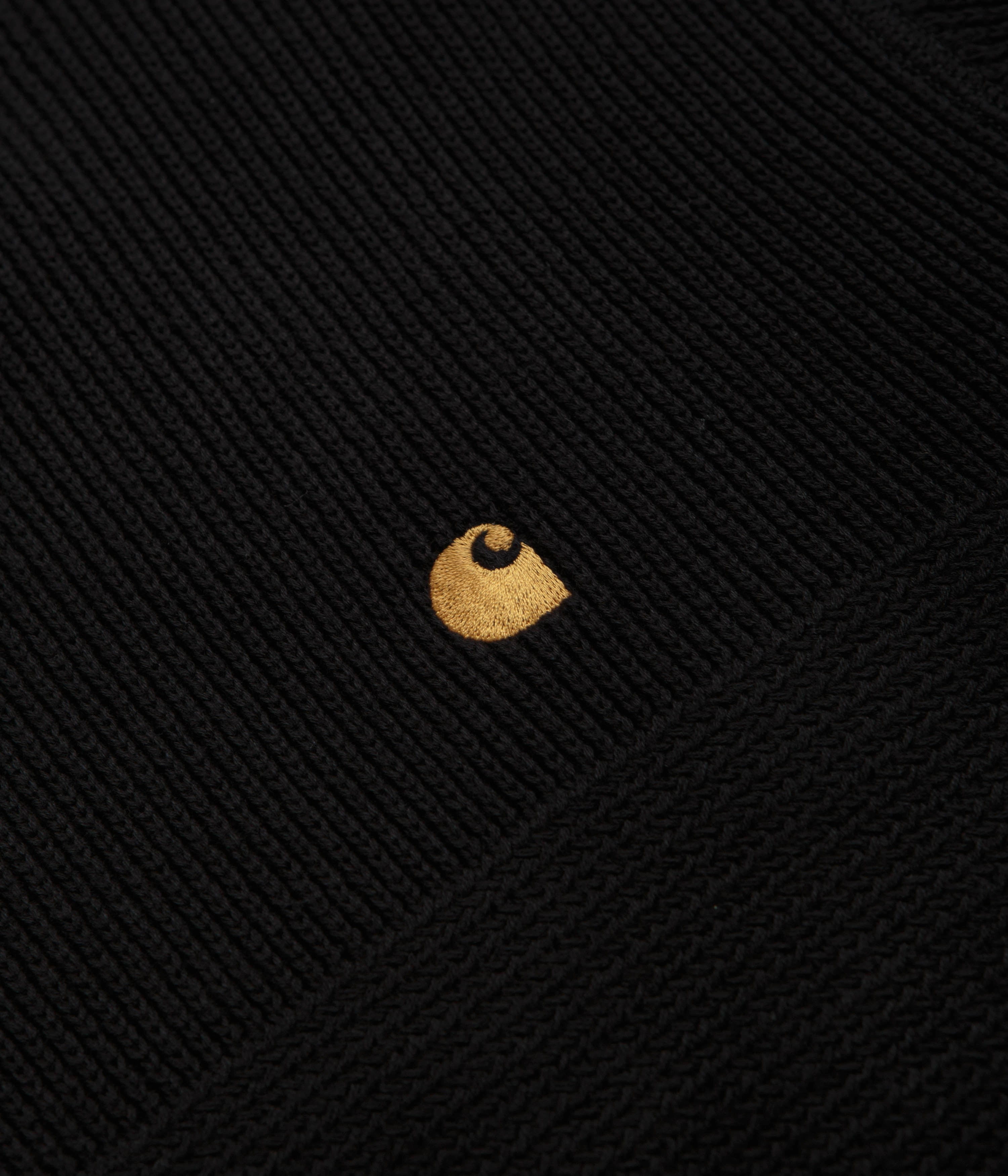 Carhartt Chane Crewneck Sweatshirt - Black / Gold Layered Fit Muscular Fit