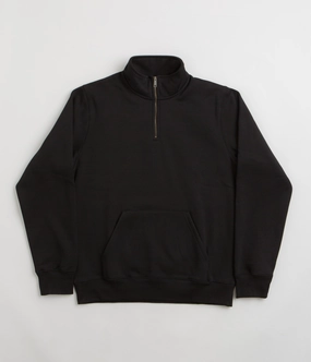 Carhartt Chase Zip Neck Sweatshirt - Black / Gold Fashionable Comfortable