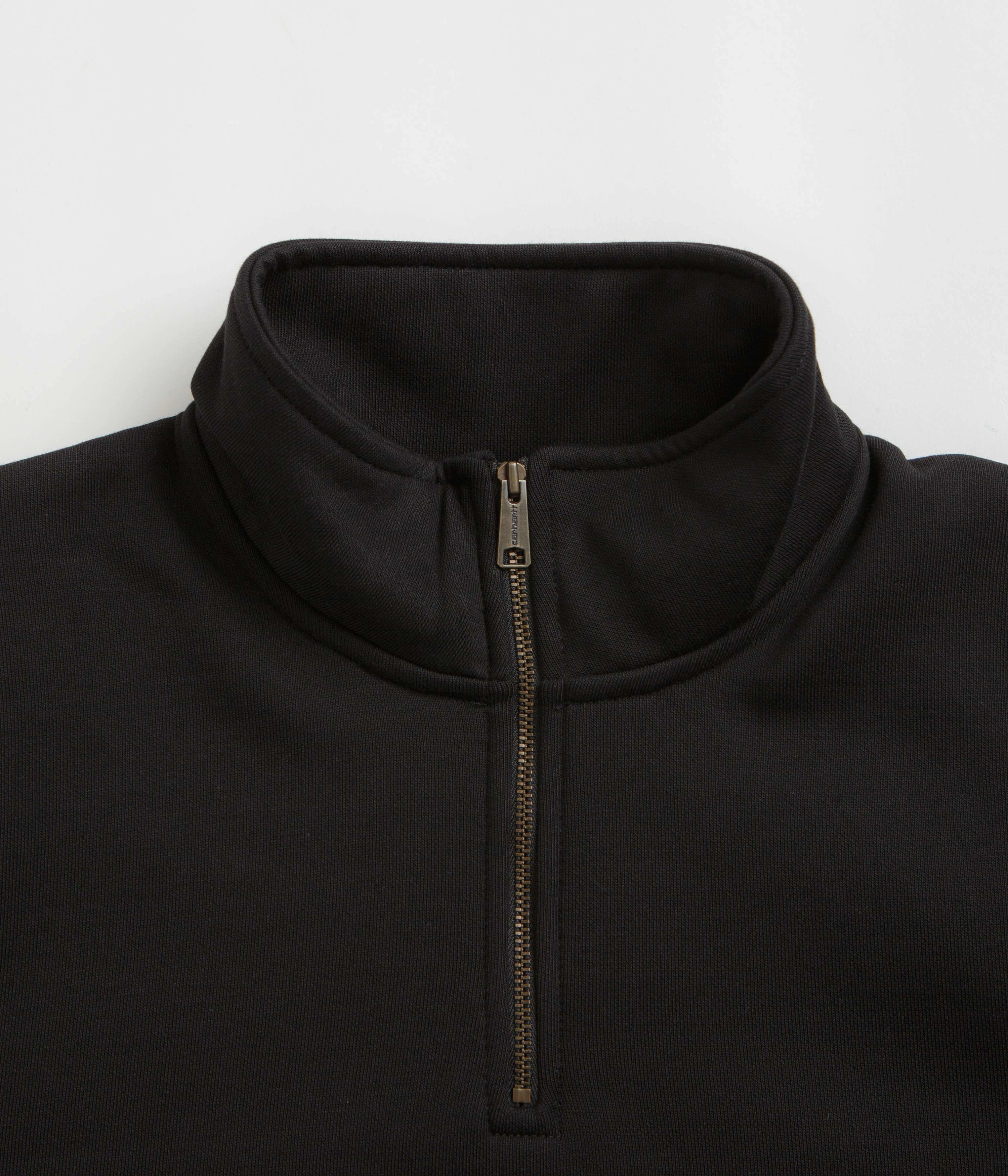 Carhartt Chase Zip Neck Sweatshirt - Black / Gold Durable Build