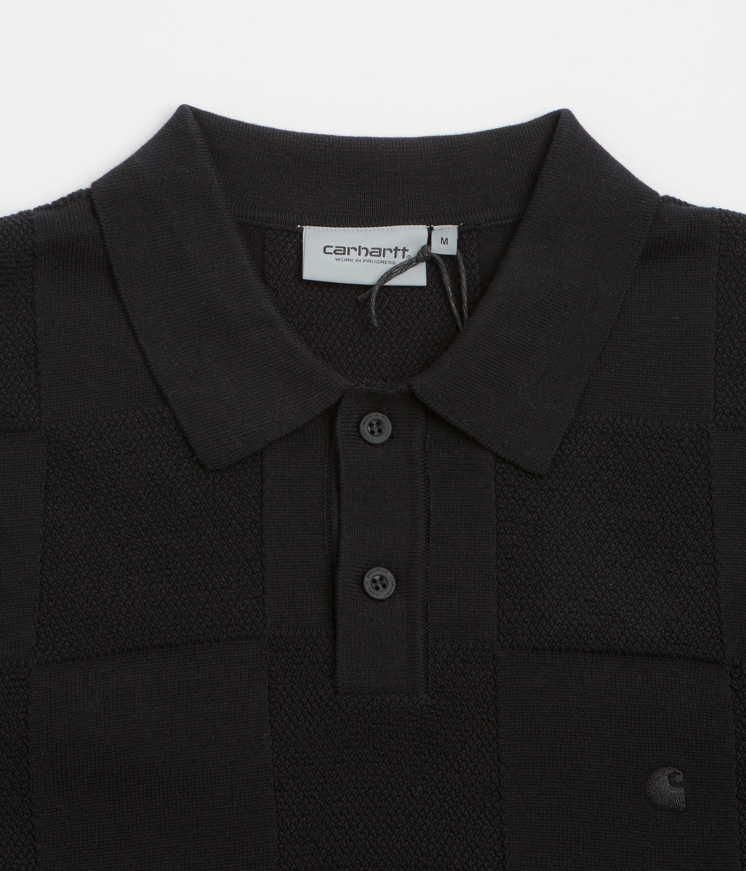 vacation wear Carhartt Checker Polo Shirt - Black