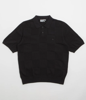 Carhartt Checker Polo Shirt - Black Casual Elegance